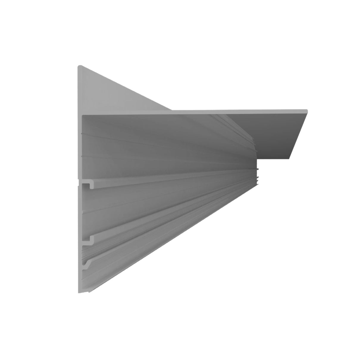 Profilé alu pour terrasse sur plots 240x10 cm Gris Aluminium - YEED