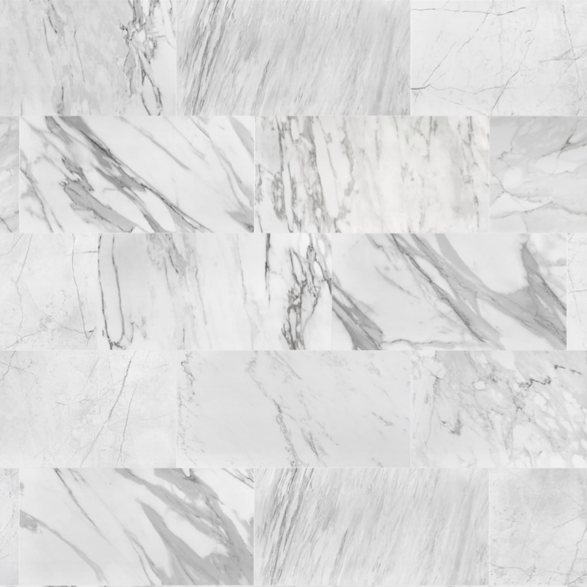 Carrelage effet Marbre Blanc Grigio 97,9x48,8x1 cm Capri - Sol extérieur