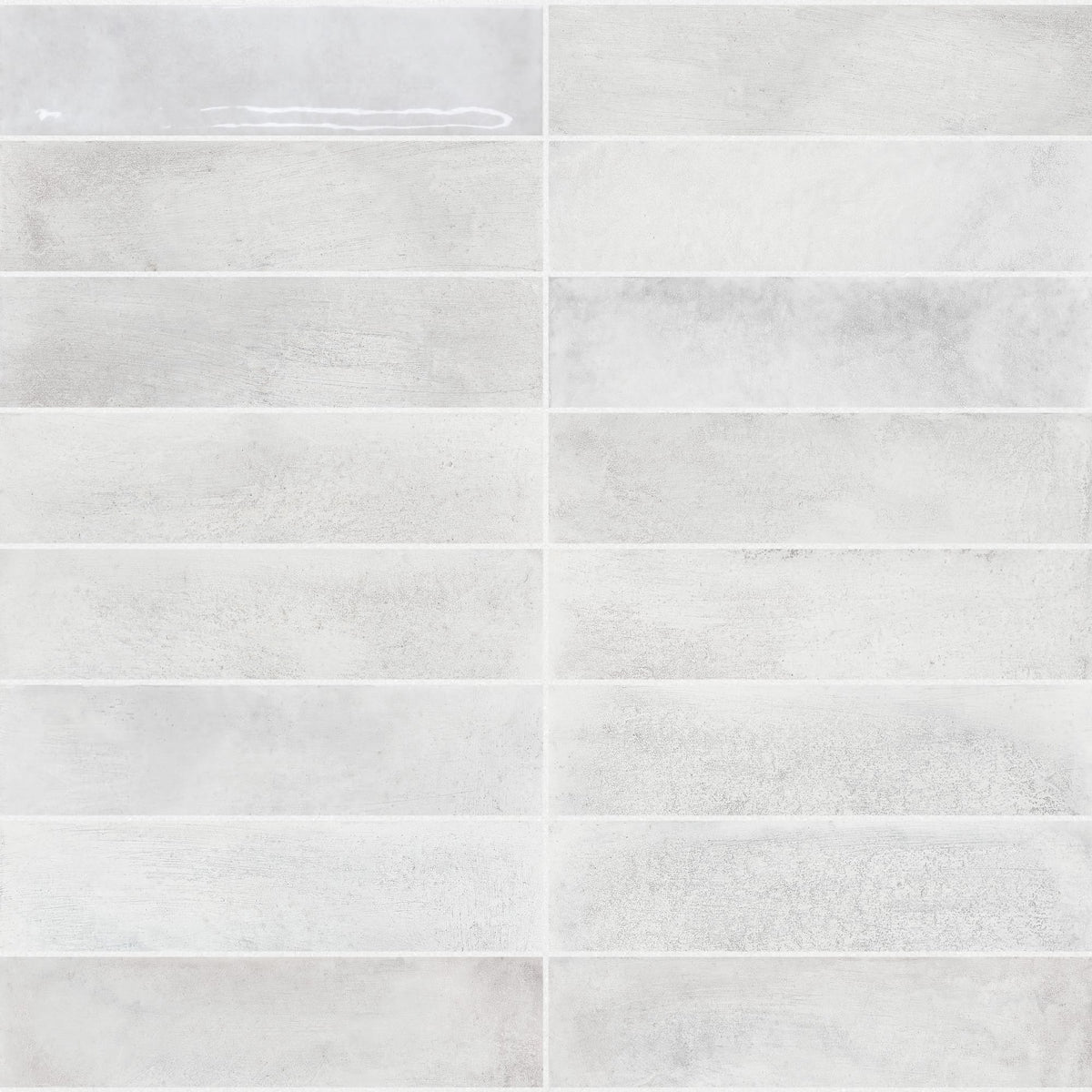 Carrelage effet Zellige Gris 24,6x6x0,85 cm Montel - Mur intérieur