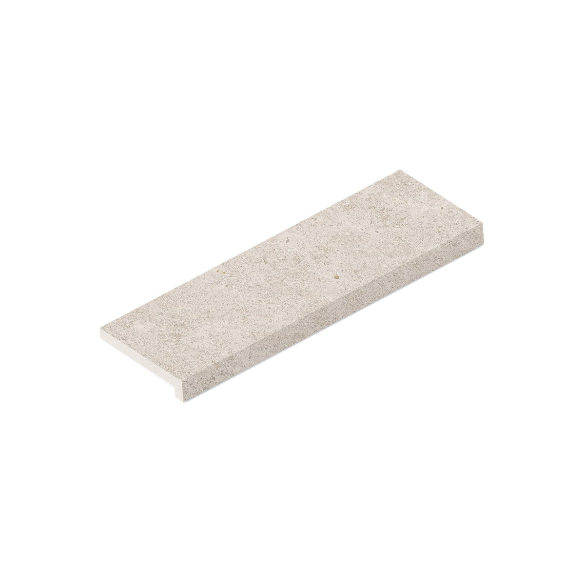 Margelle de piscine effet Pierre Calcaire Blanc Craie 60x20x2 cm Bord Droit avec retombée Domella
