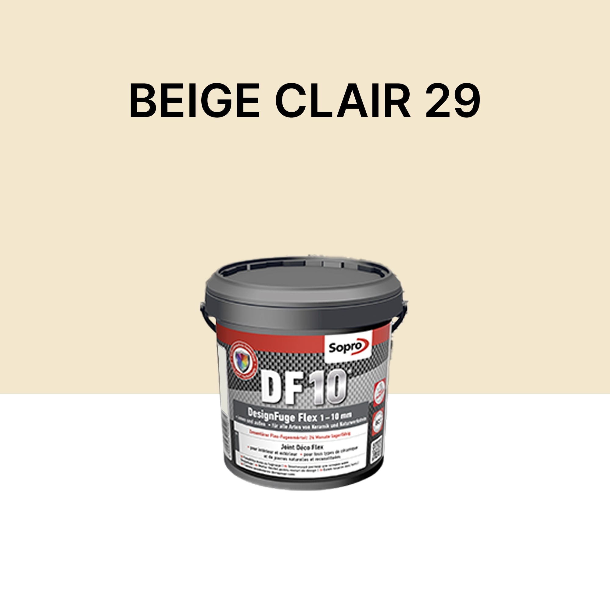 Joint carrelage salle de bains - 1 à 10 mm - Beige Clair 29 - Sopro DF 10 - 1 kg