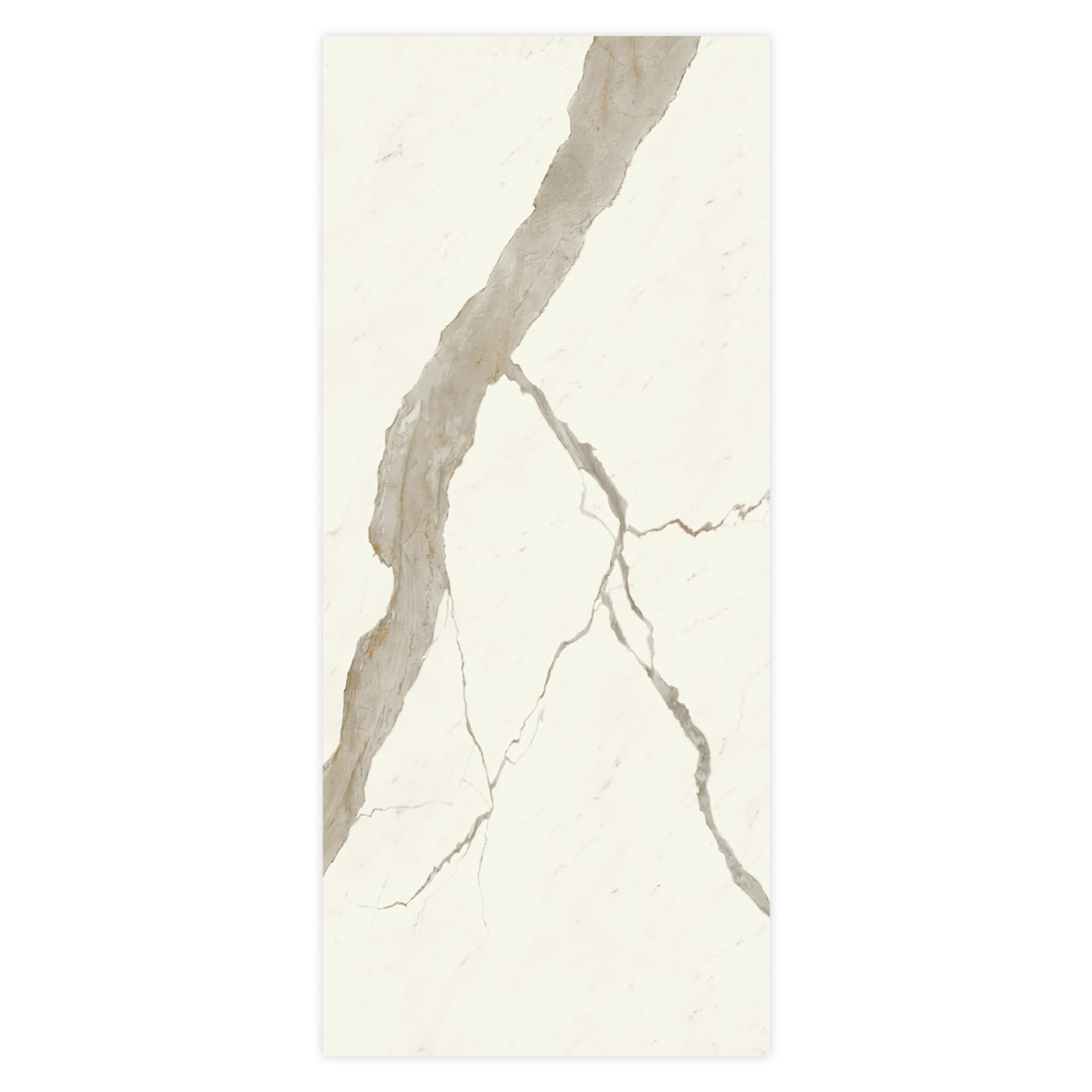 Carrelage effet Marbre Blanc Calacatta Alba 278x120x0,6 cm Brillant Montira - Mur intérieur