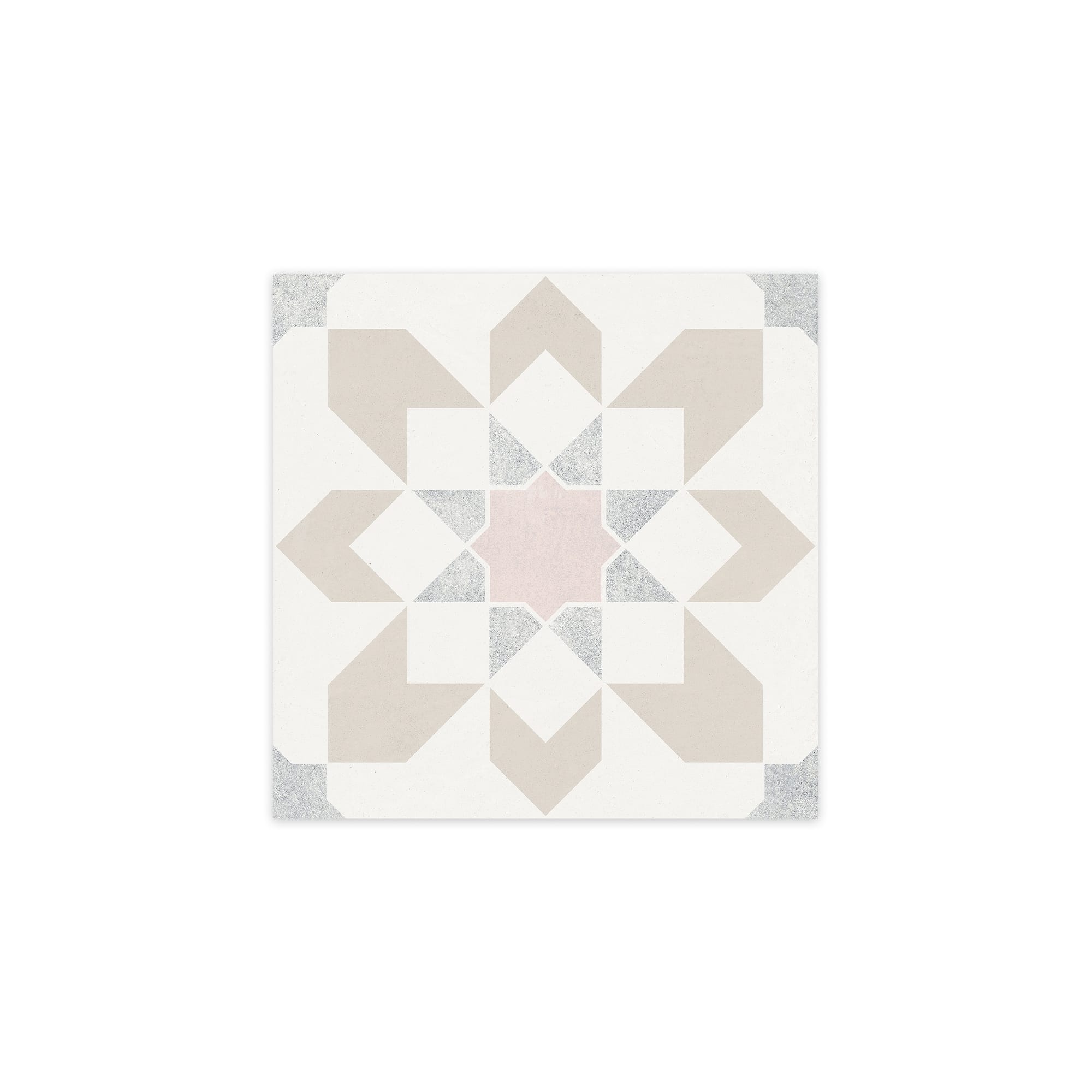 Carrelage effet Carreau ciment Levoria Greige 22,3x22,3x0,9 cm Elior - Sol et mur intérieur