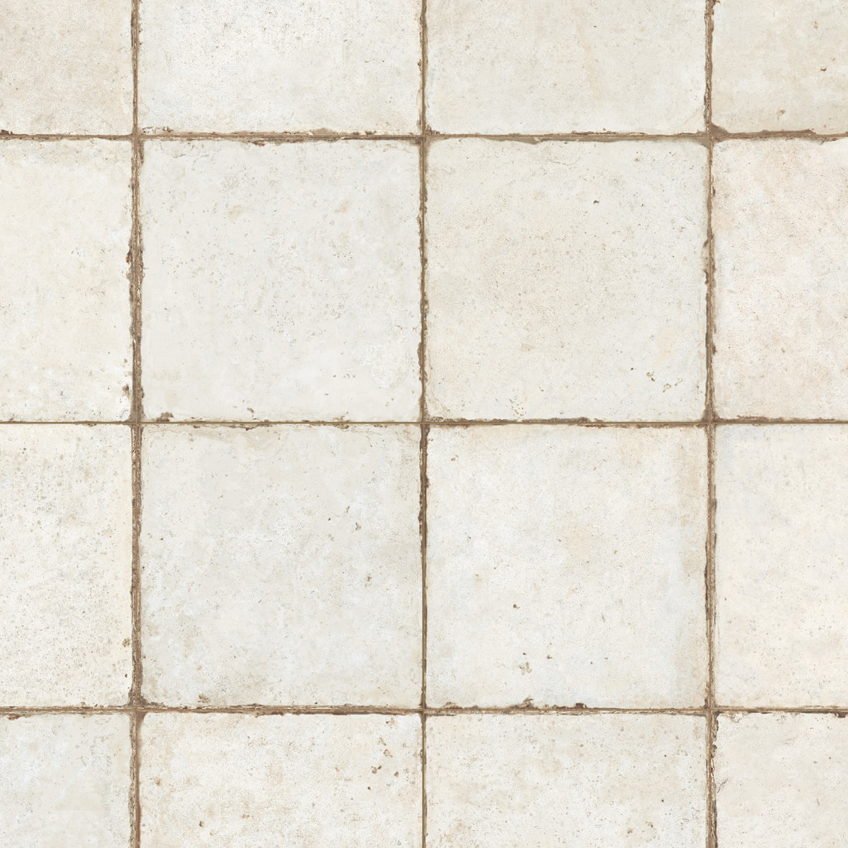 Carrelage Vintage effet Carreau ciment Blanc 45,2x45,2x0,95 cm In&Out Sparta - Sol et mur intérieur et Sol extérieur