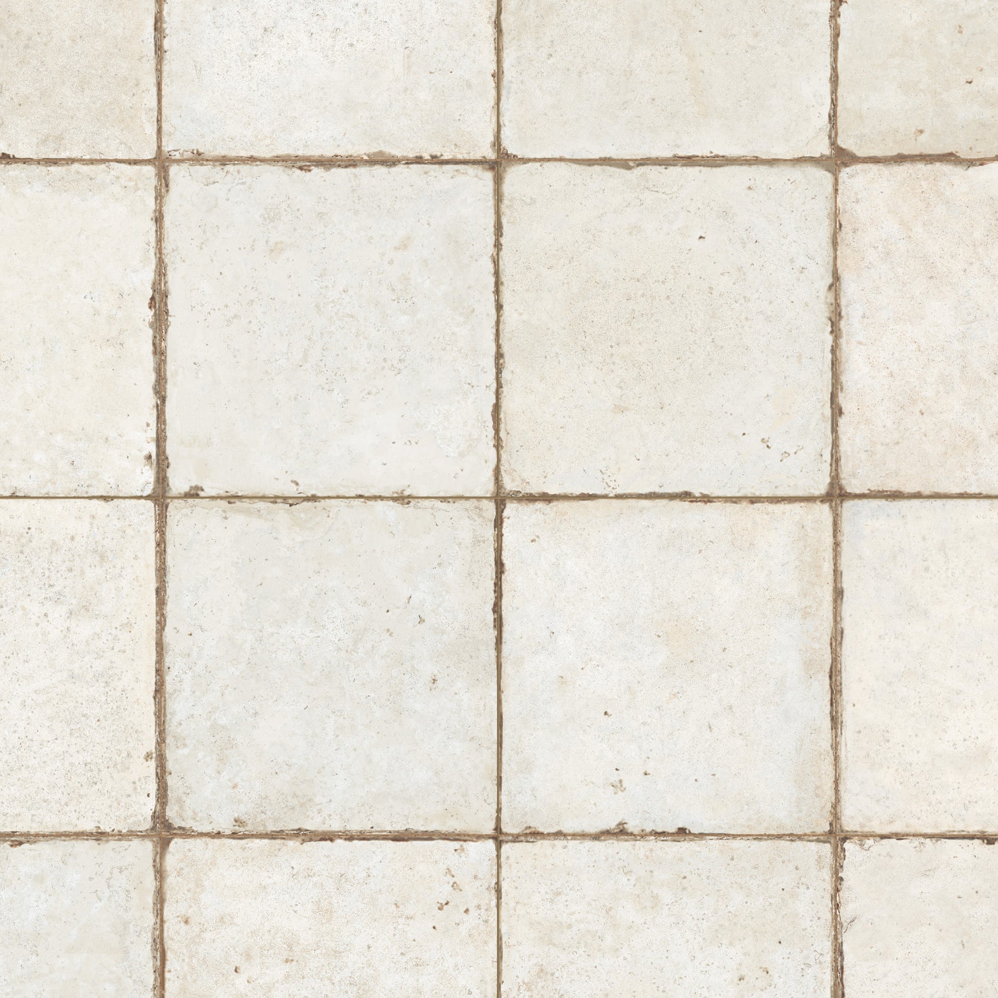 Carrelage Vintage effet Carreau ciment Blanc 45,2x45,2x0,95 cm In&Out Sparta - Sol et mur intérieur et Sol extérieur