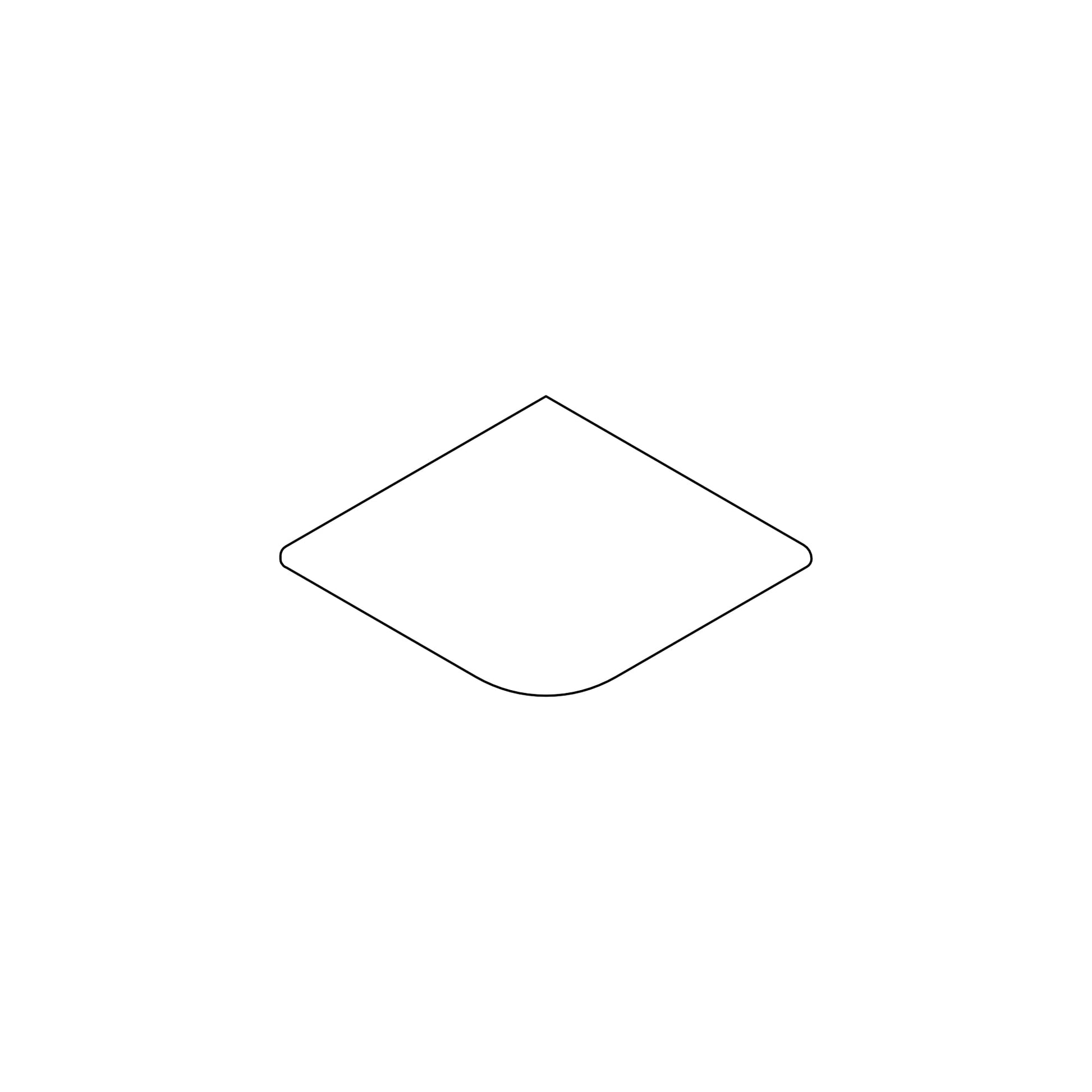 Margelle angle sortant effet Marbre Blanc Carrare 31x31x1 cm Bord Arrondi Capri