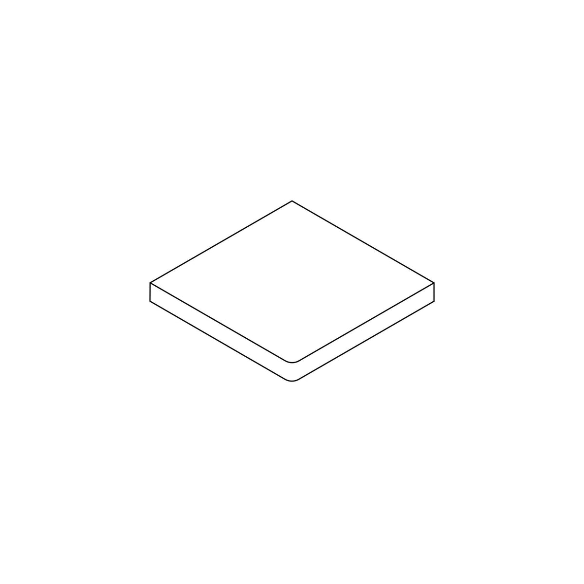 Margelle angle sortant effet Terre cuite Beige 31,7x31,7x1,4 cm Bord Droit avec retombée Portofino