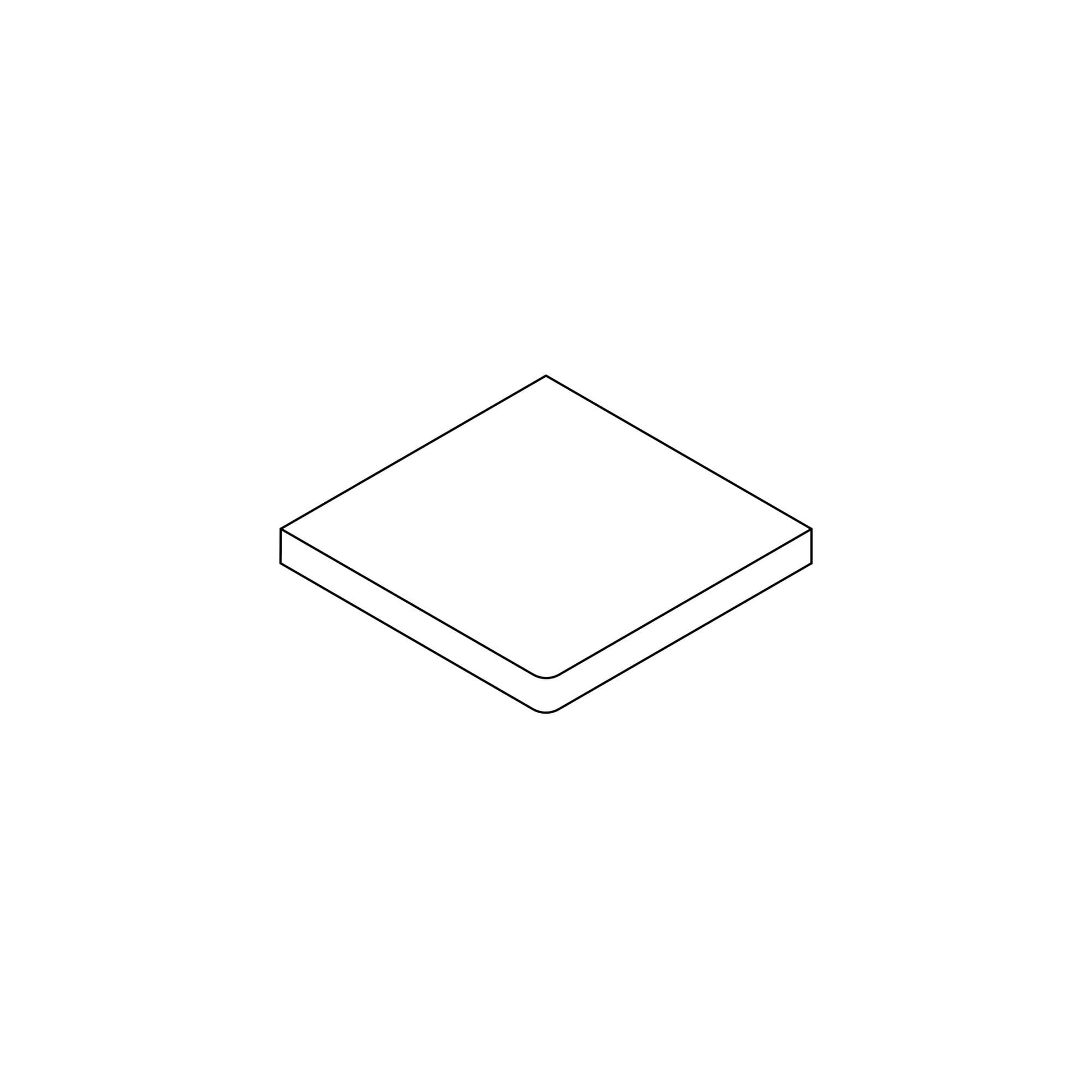 Margelle angle sortant effet Pierre de Bali Noir 31,7x31,7x1,4 cm Bord Droit avec retombée Lombok