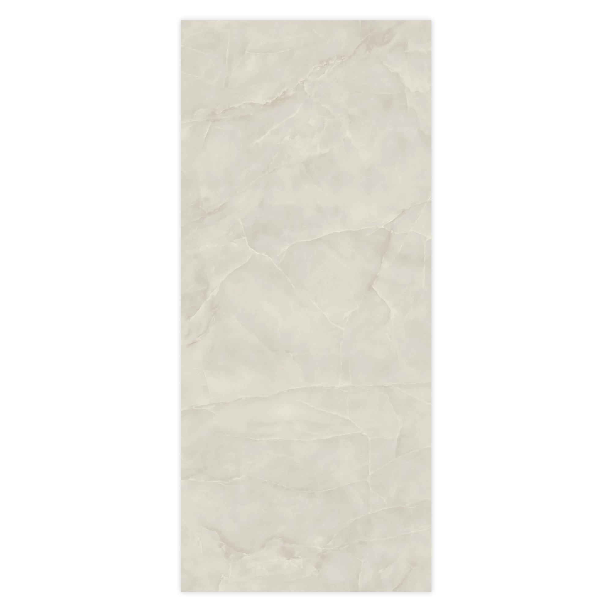 Carrelage effet Onyx Gris Nacré 278x120x0,6 cm Brillant Nerolio - Mur intérieur