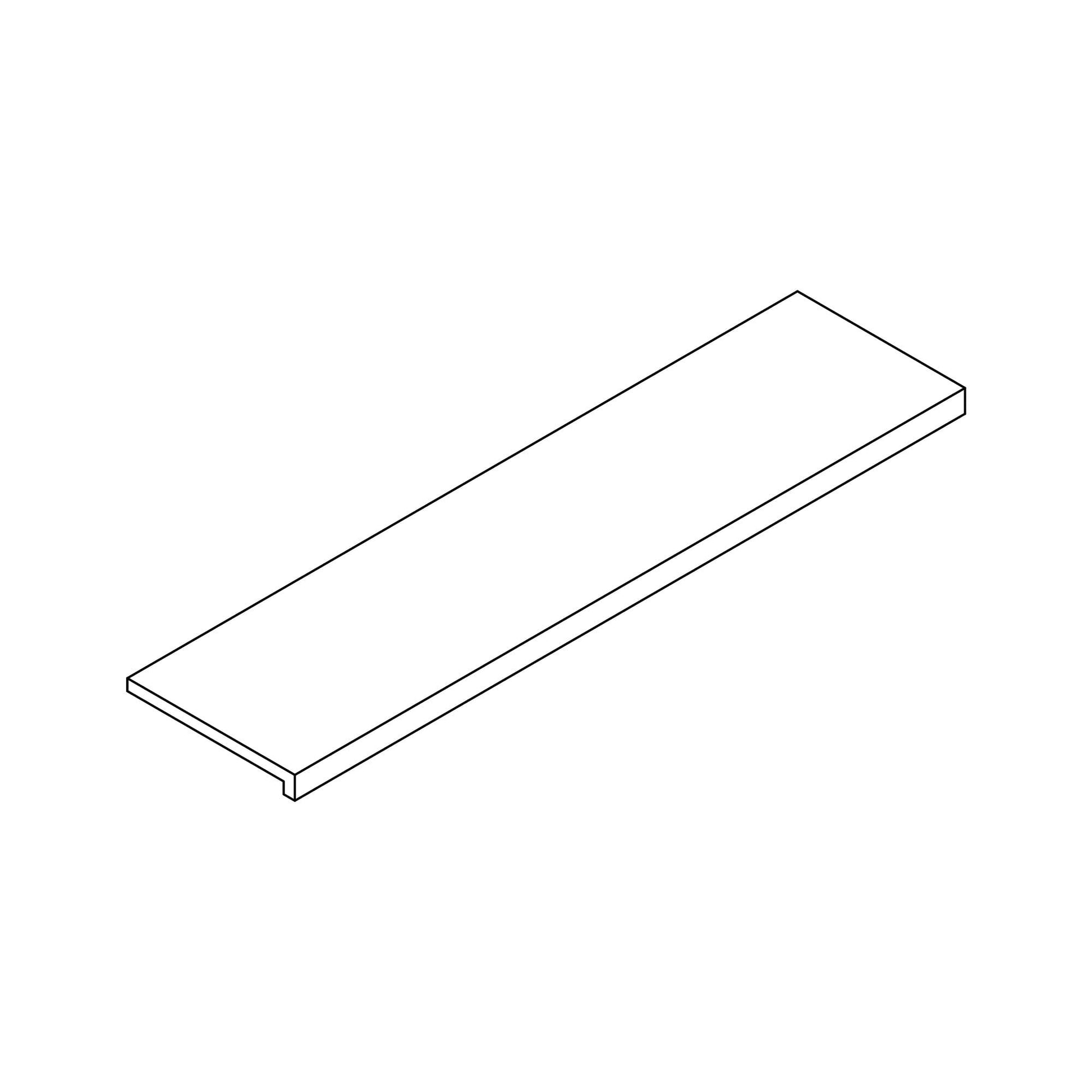 Margelle de piscine effet Bois Chêne Luce 120x30x2 cm Bord Droit avec retombée Cedrano