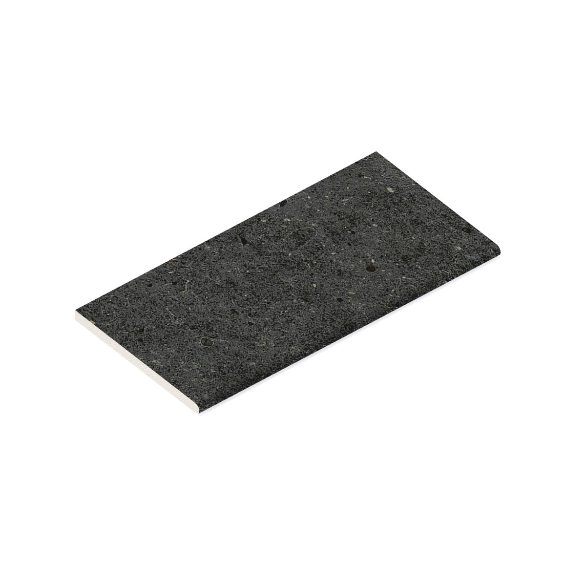Margelle de piscine effet Pierre Calcaire Gris Carbone 60x30x2 cm Bord 1/2 Rond Domella