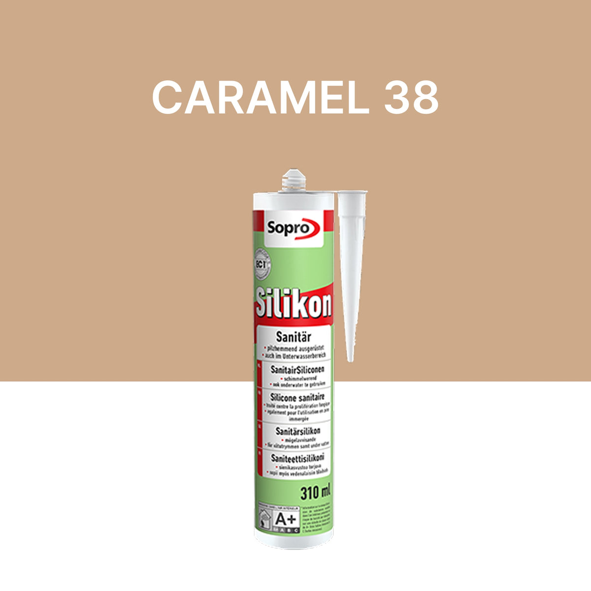 Mastic silicone spécial piscine - Caramel 38 - 310 ml
