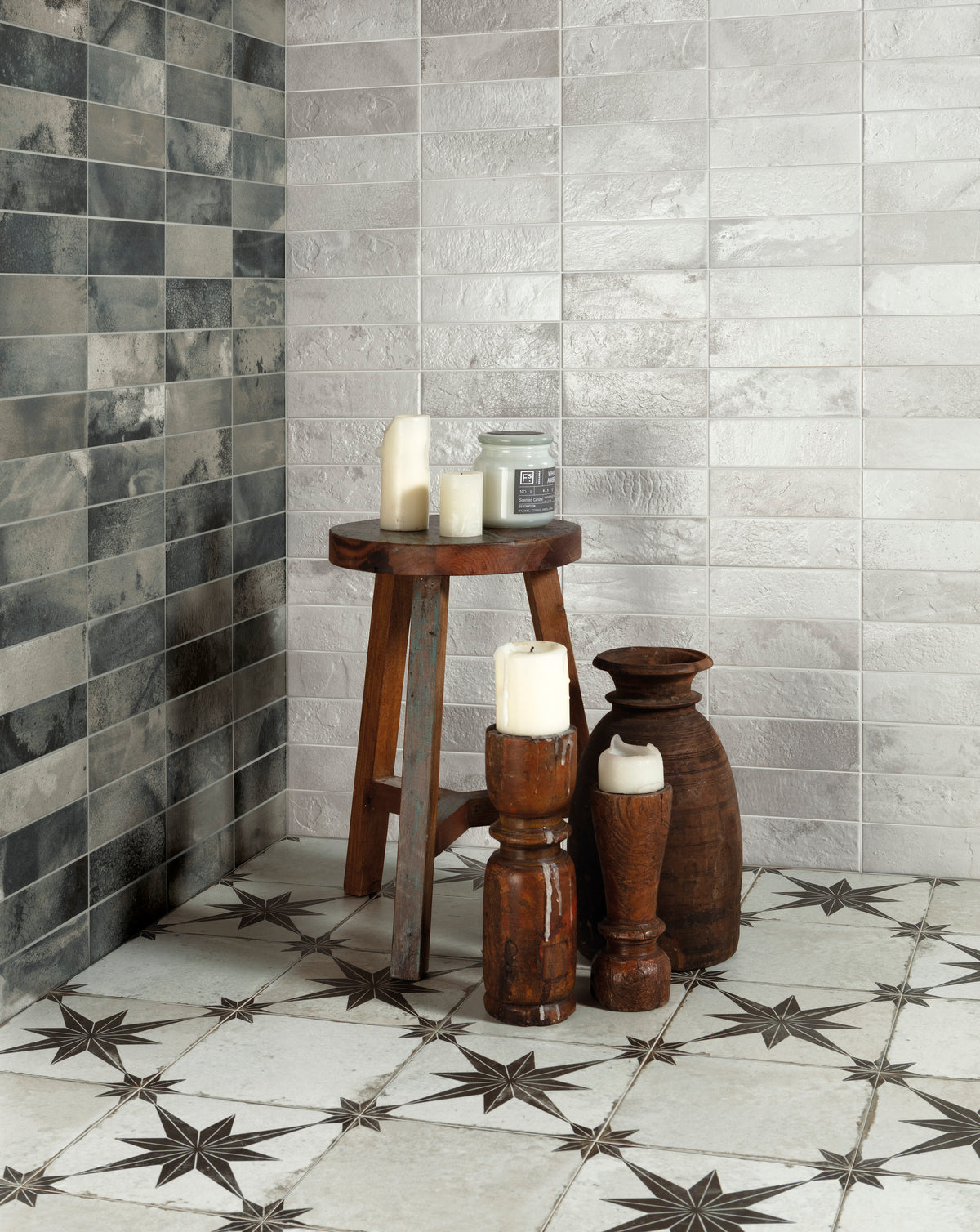Carrelage Vintage effet Zellige Blanc 40x20x1,03 cm Patrina - Mur intérieur