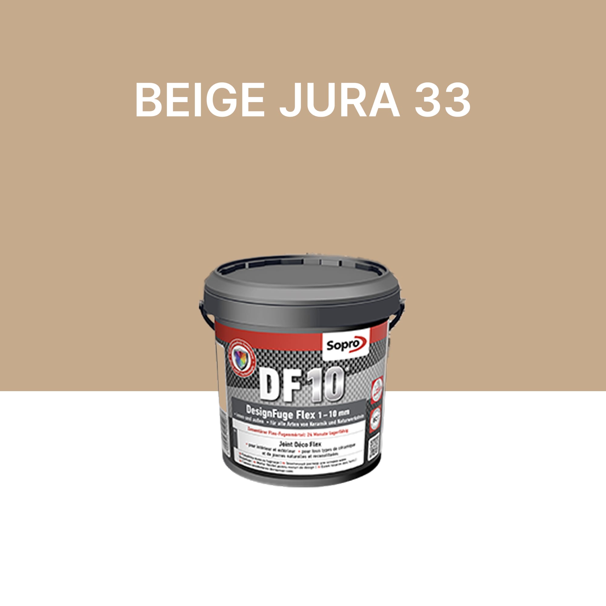 Joint carrelage salle de bains - 1 à 10 mm - Beige jura 33 - Sopro DF 10 -  1 kg