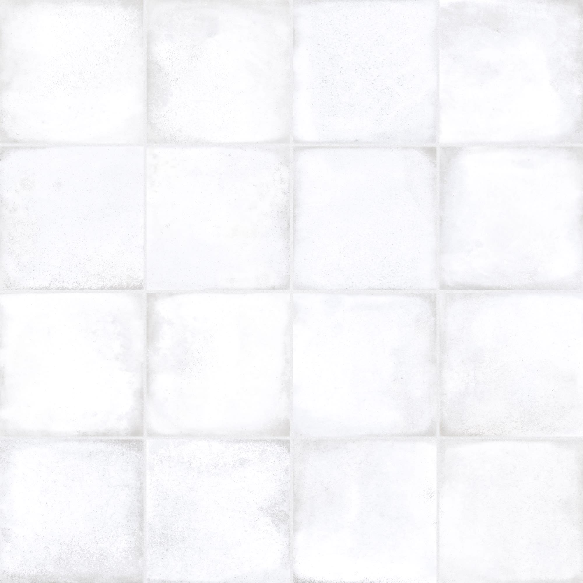 Carrelage effet Zellige Blanc Pur 14,8x14,8x0,77 cm Orvian - Mur intérieur