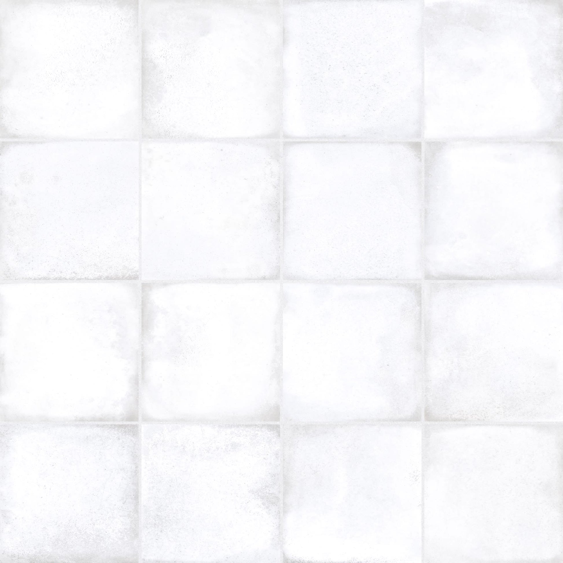 Carrelage effet Zellige Blanc Pur 14,8x14,8x0,77 cm Orvian - Mur intérieur