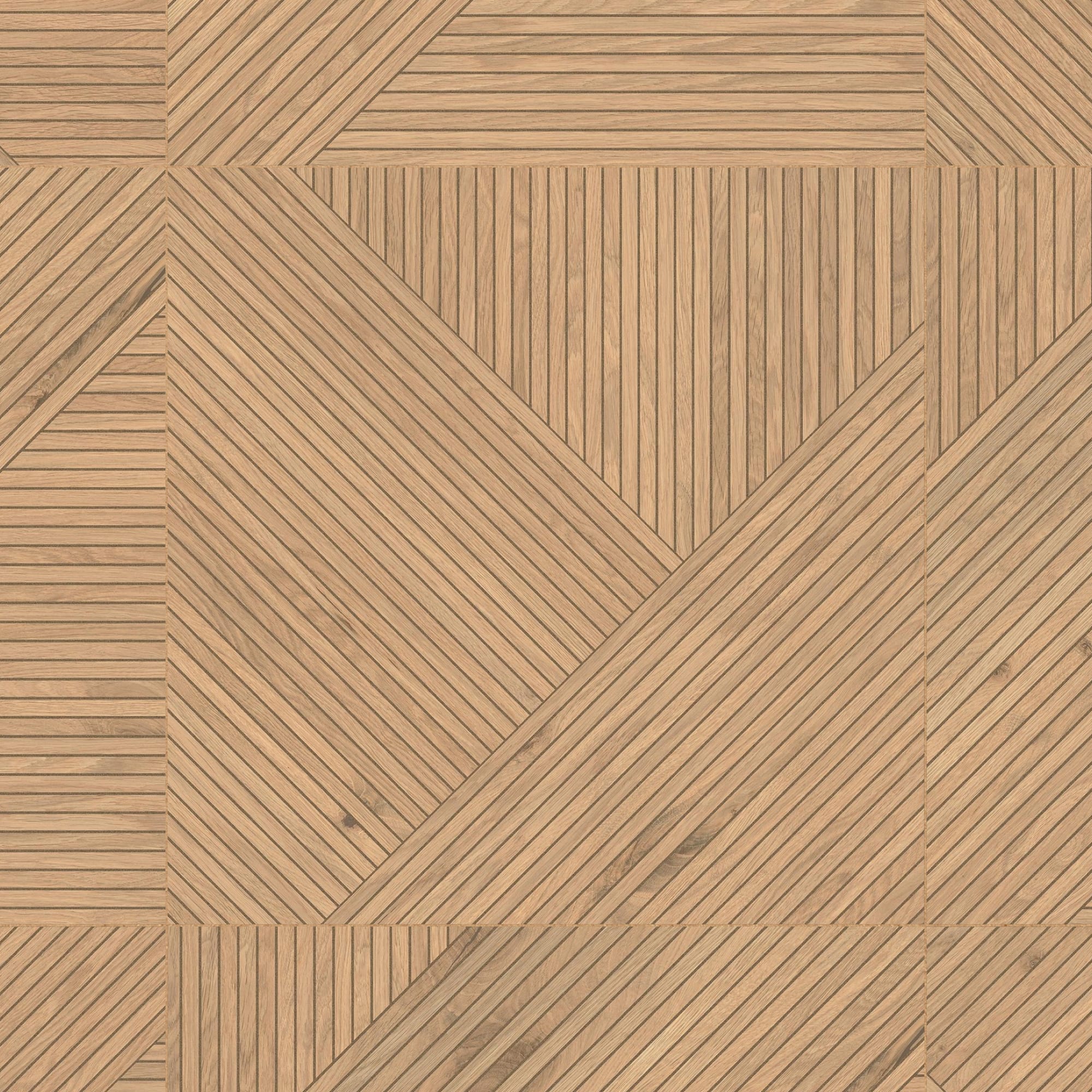 Carrelage effet Parquet Bois Chêne Rovere Grafico 60x60x0,9 cm Mat Cedrano - Sol et mur intérieur