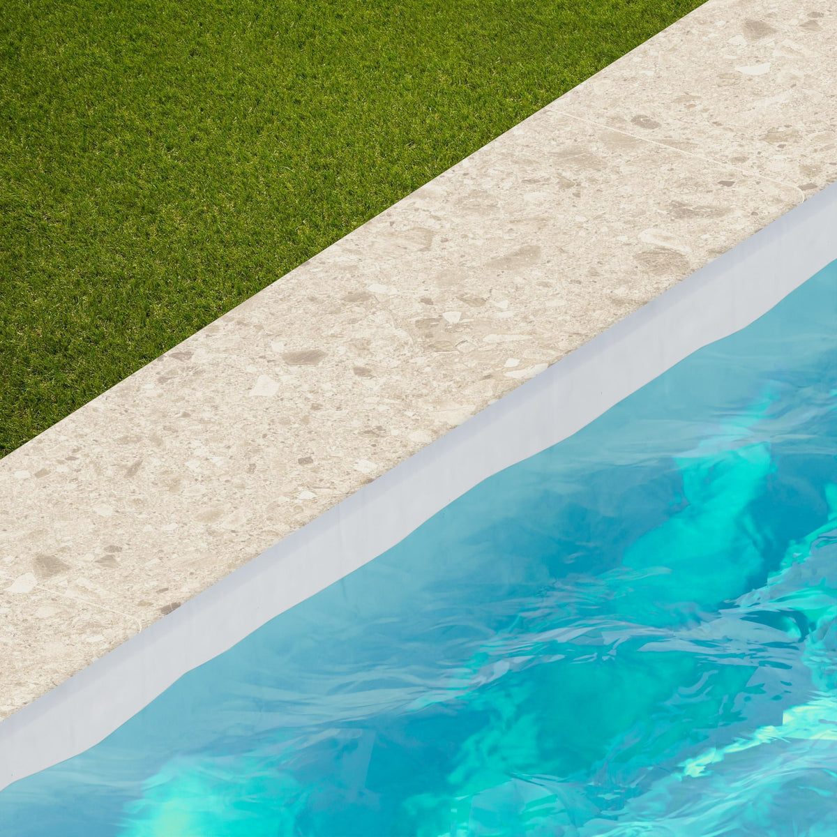 Margelle de piscine effet Pierre Ceppo di Gré Beige 120x33x2 cm Bord 1/2 Rond Massira