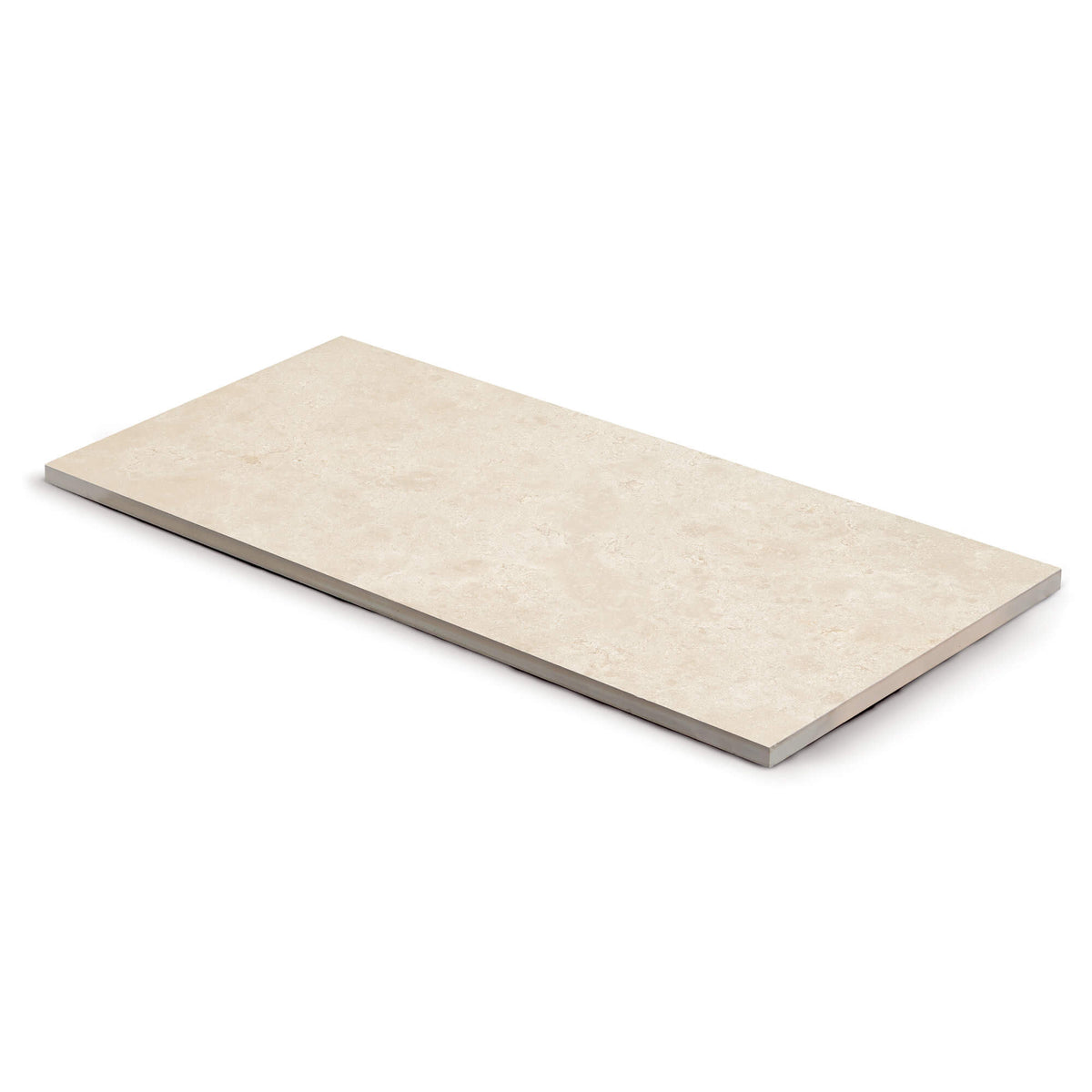 Pas japonais Rectangle Grès cérame effet Pierre Beige Brescia 80x40x2 cm