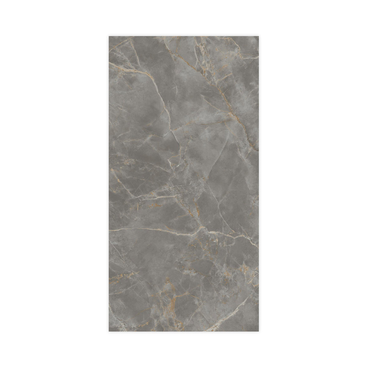 Carrelage effet Marbre Gris Titan 240x120x0,9 cm Brillant Montira - Mur intérieur