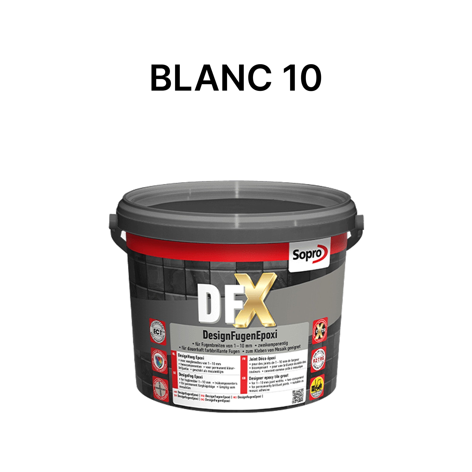 Joint / Colle époxy carrelage et piscine - Blanc 10 - Sopro DFX - 3 kg