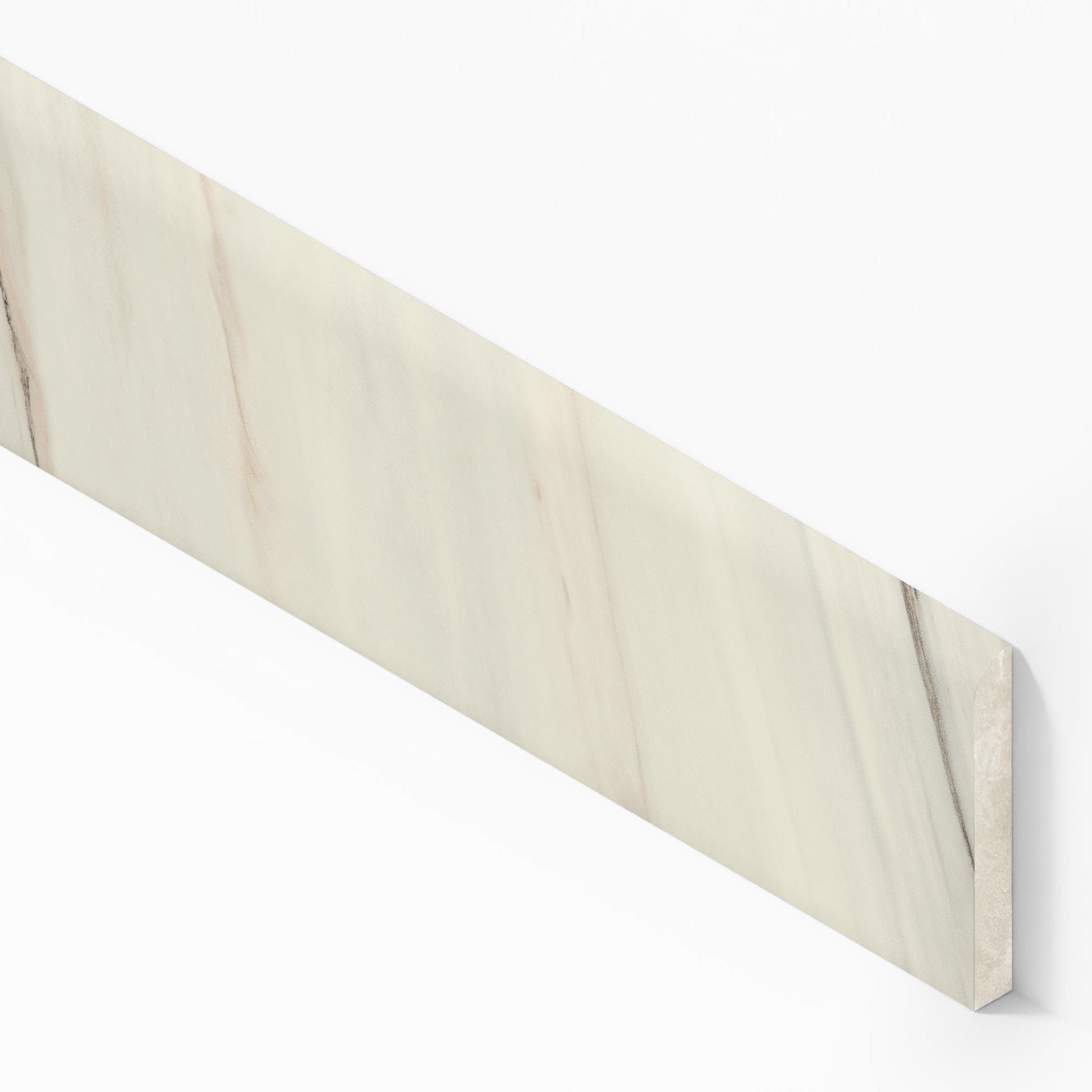 Plinthe carrelage effet Marbre Blanc Aurora 150x7,2 cm Mat Magnaro