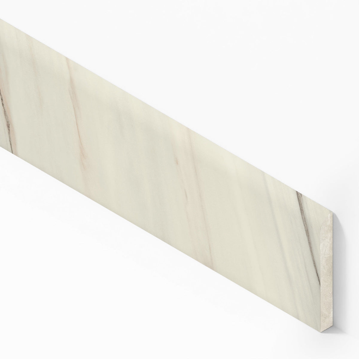 Plinthe carrelage effet Marbre Blanc Aurora 150x7,2 cm Mat Magnaro