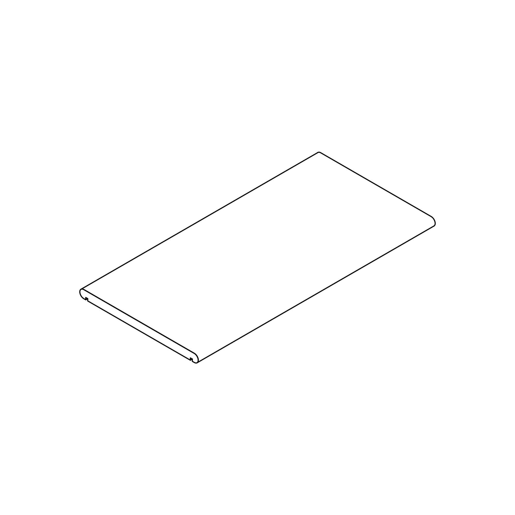 Couvertine effet Béton Grège 60x30x2 cm Bord 1/2 Rond Double Larmier Benzaro