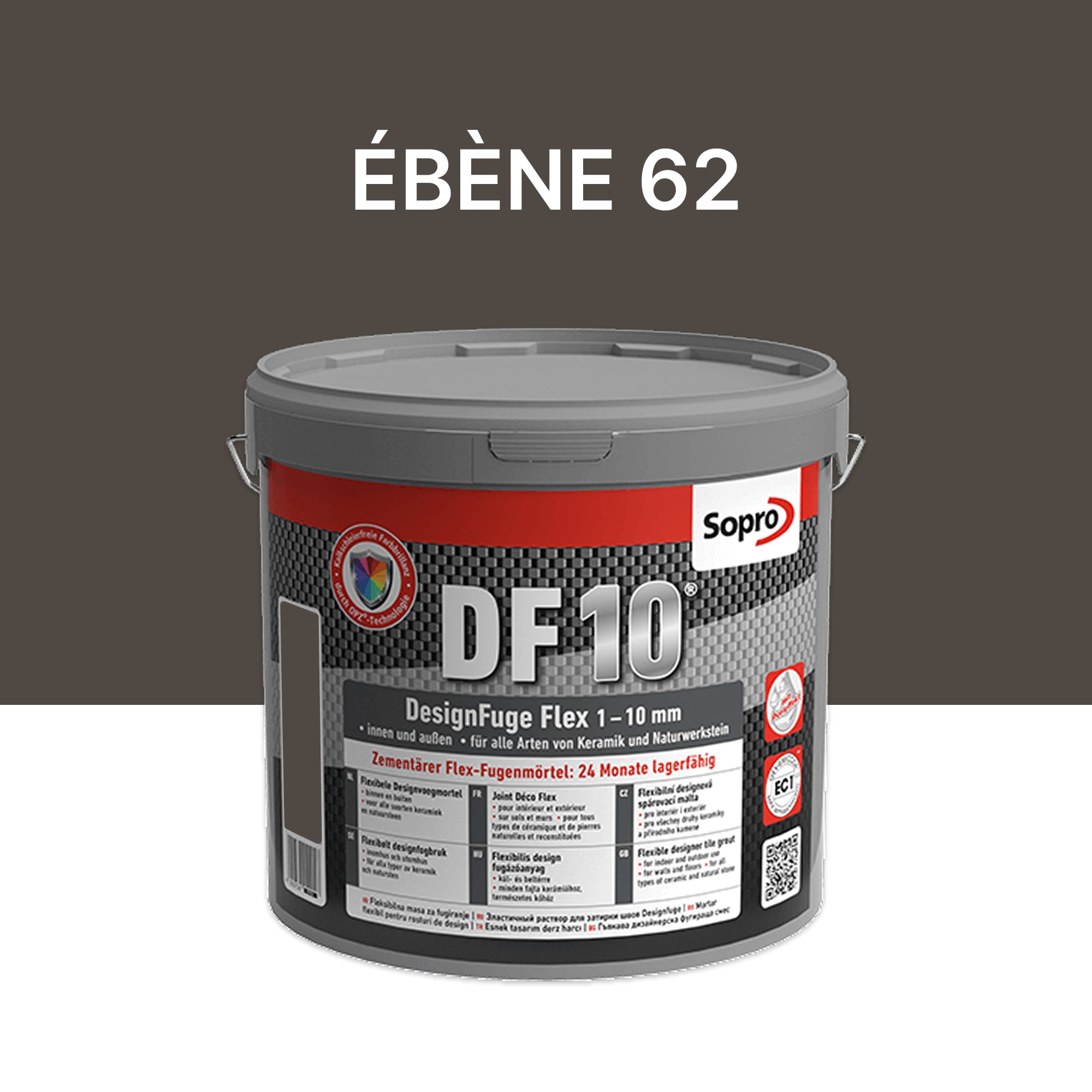 Joint carrelage salle de bains - 1 à 10 mm - Ebène 62 - Sopro DF 10 - 5 kg
