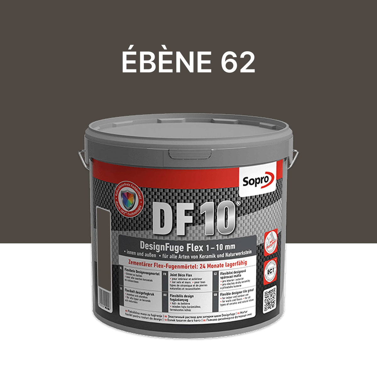 Joint carrelage salle de bains - 1 à 10 mm - Ebène 62 - Sopro DF 10 - 5 kg