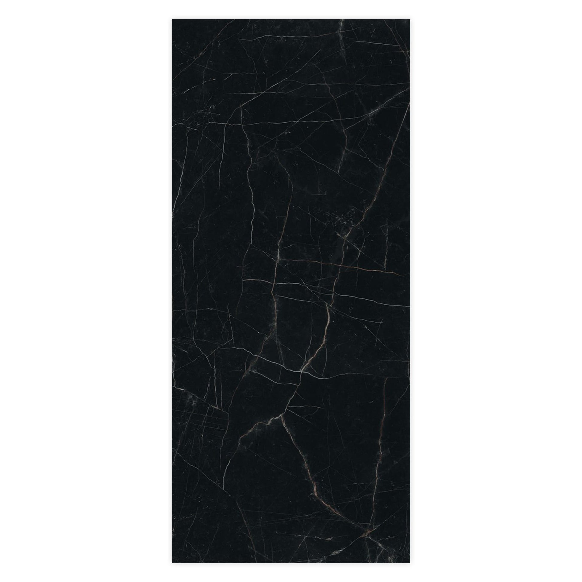 Carrelage effet Marbre Noir Scuro 278x120x0,6 cm Brillant Magnaro - Mur intérieur