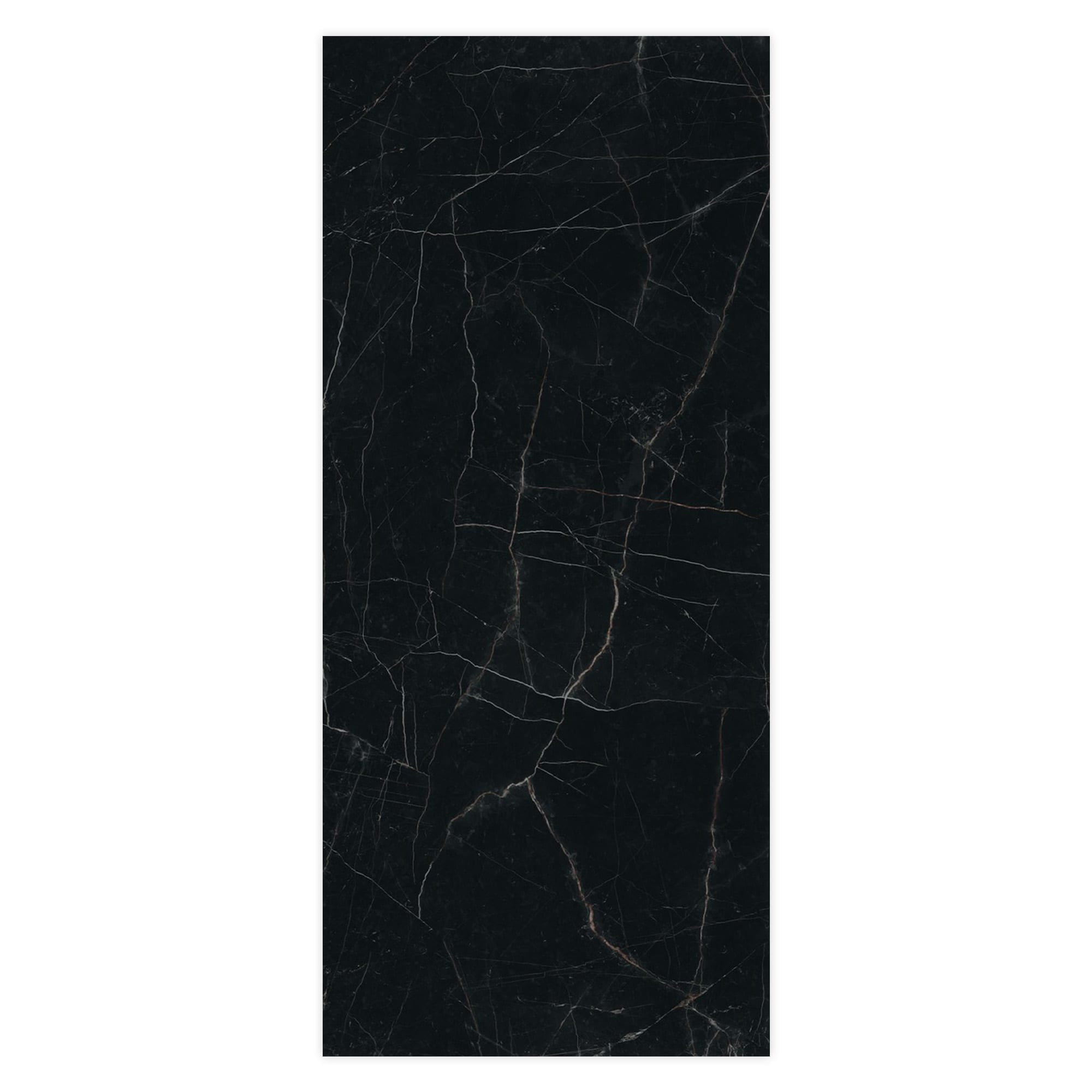 Carrelage effet Marbre Noir Scuro 278x120x0,6 cm Brillant Magnaro - Mur intérieur