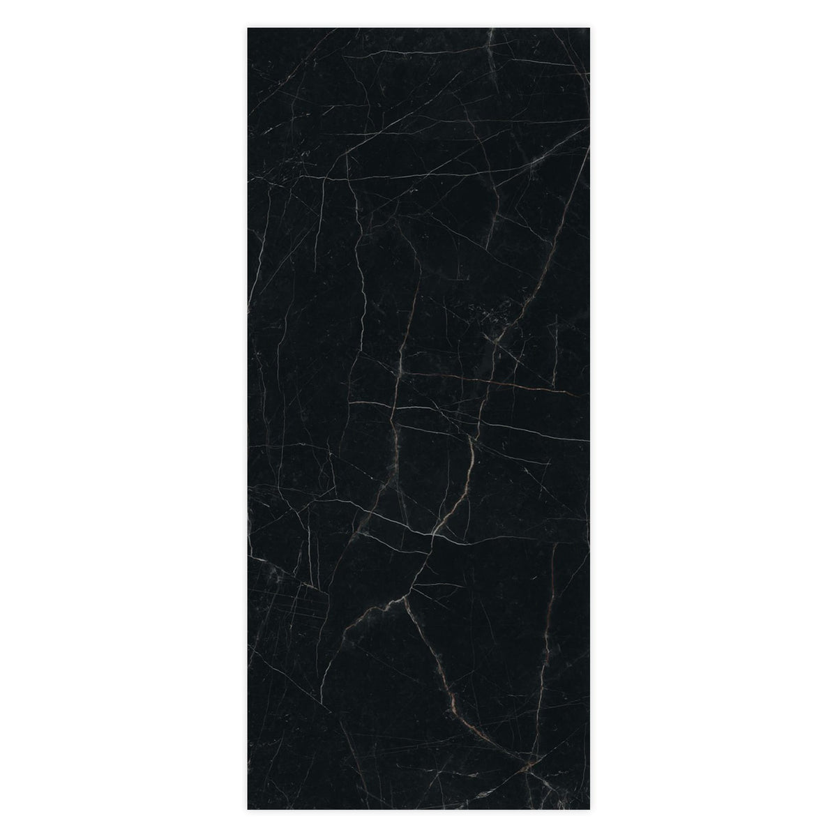 Carrelage effet Marbre Noir Scuro 278x120x0,6 cm Brillant Magnaro - Mur intérieur
