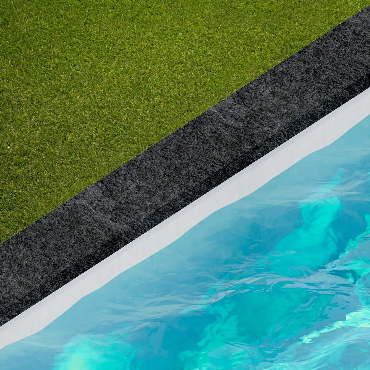 Margelle de piscine effet Pierre Quartzite Gris Dark 60x20x2 cm Bord Droit avec retombée Teravio