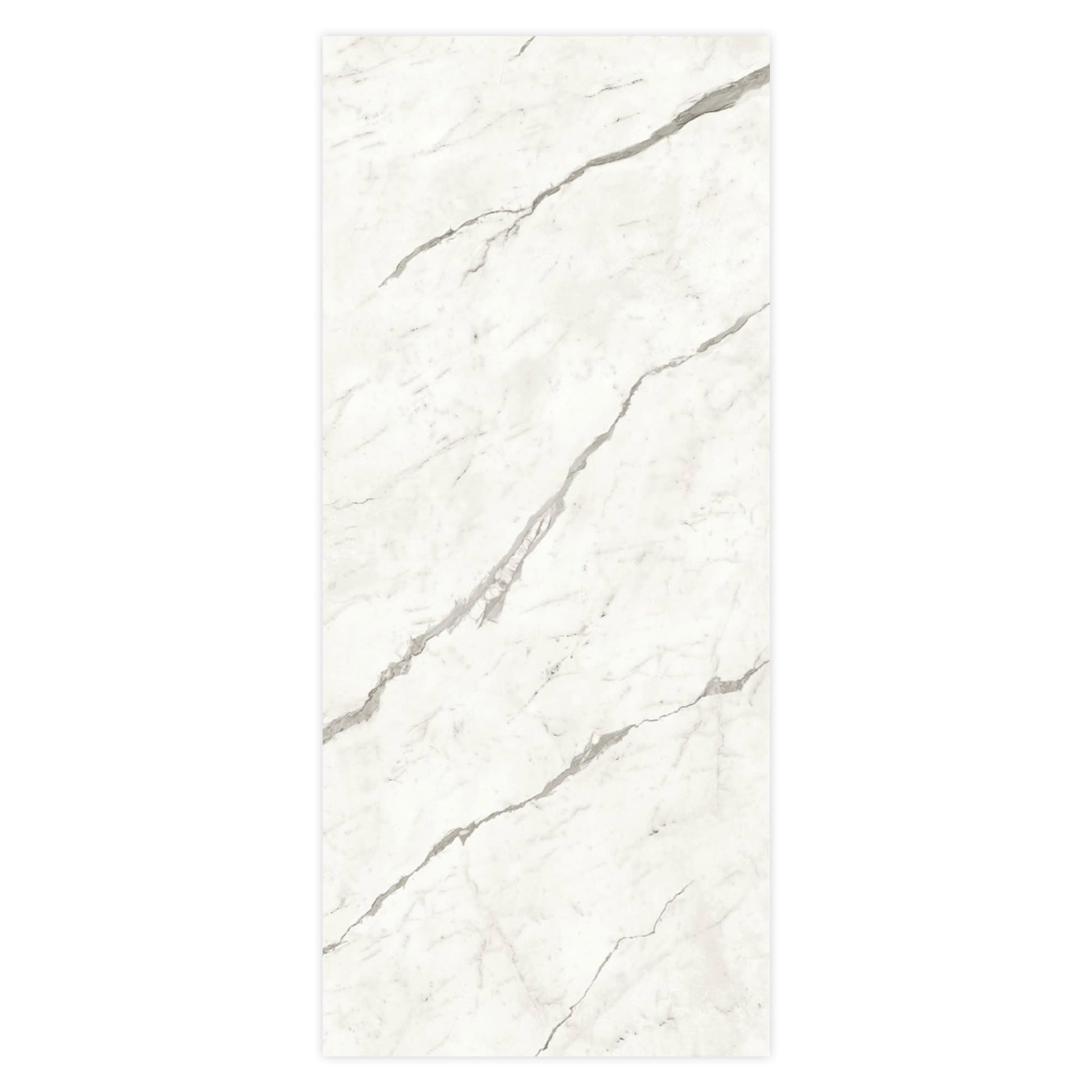 Carrelage effet Marbre Blanc Calacatta Majestic 278x120x0,6 cm Silk Faventa - Mur intérieur