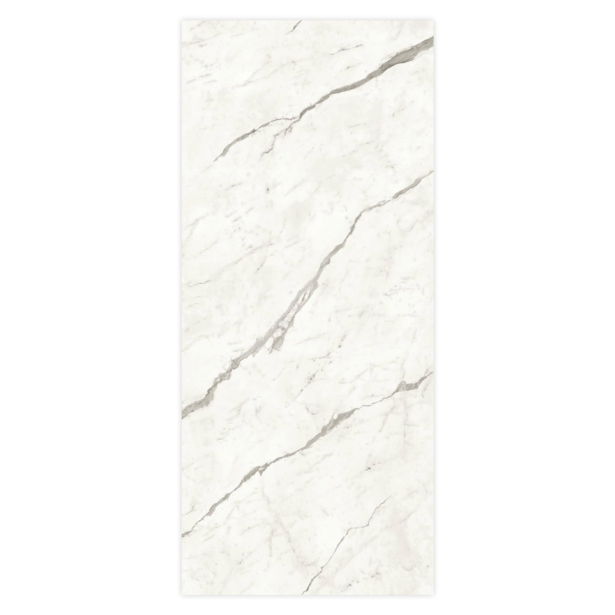 Carrelage effet Marbre Blanc Calacatta Majestic 278x120x0,6 cm Silk Faventa - Mur intérieur