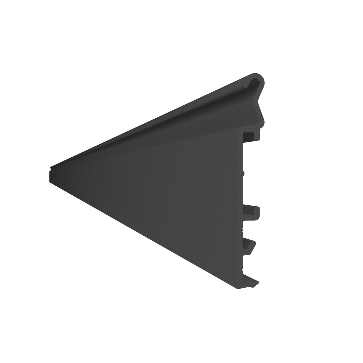 Rallonge de profilé alu pour terrasse sur plots 240x5 cm Gris Anthracite - YEED