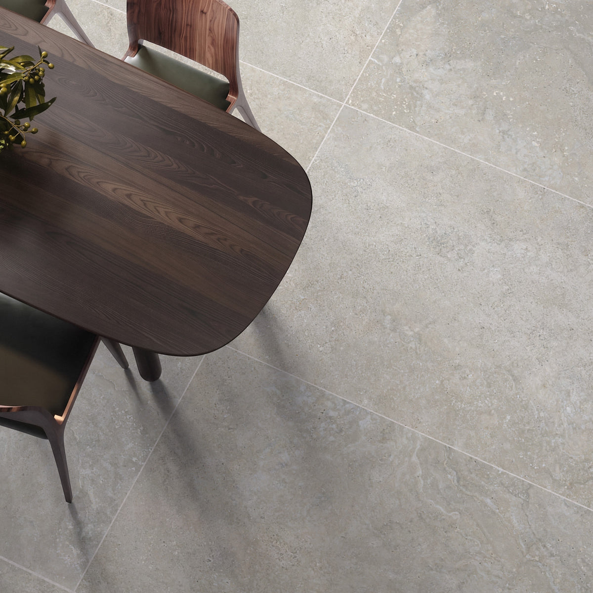 Carrelage effet Travertin Gris Beige 151x75,5x0,9 cm In&Out Castorel - Sol et mur intérieur et Sol extérieur