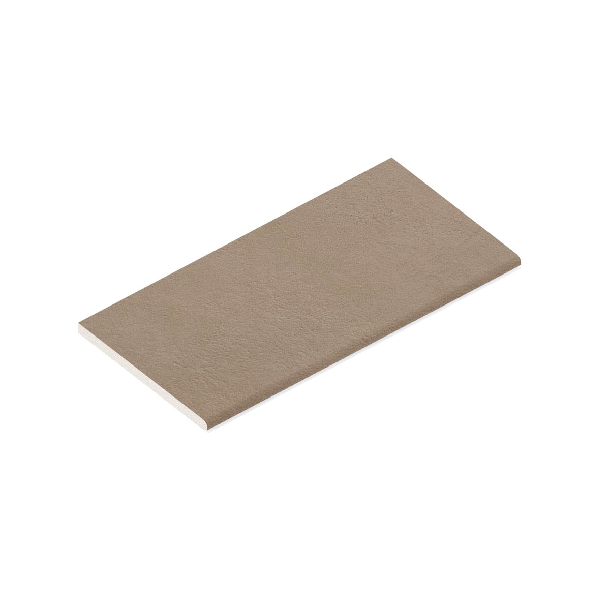 Margelle de piscine effet Béton Brun Sable 60x30x2 cm Bord 1/2 Rond Benzaro