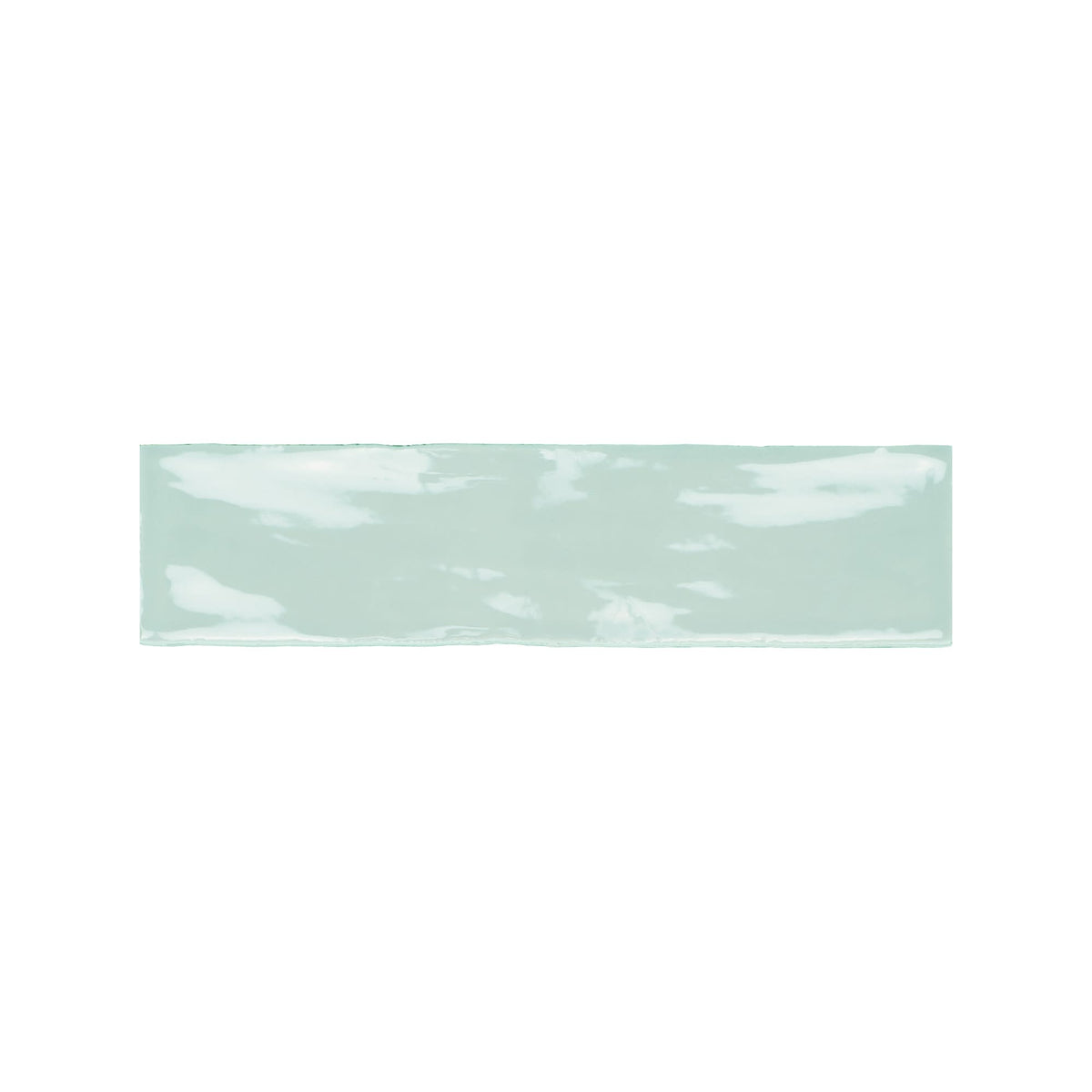 Carrelage effet Zellige Vert Menthe 30x7,5x0,82 cm Brillant Novaril - Mur intérieur