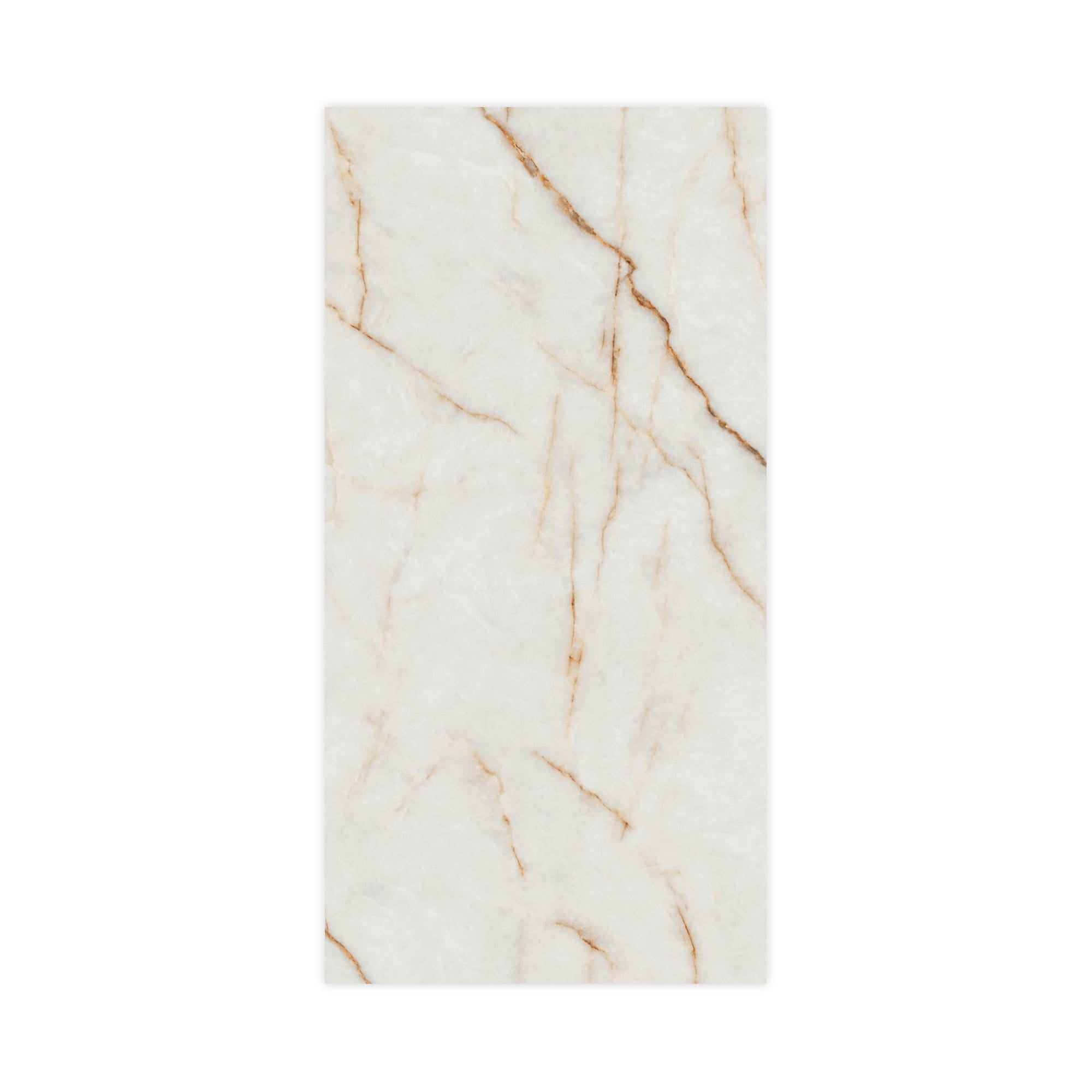 Carrelage effet Marbre Blanc Cristallo 240x120x0,9 cm Brillant Sorvella - Mur intérieur