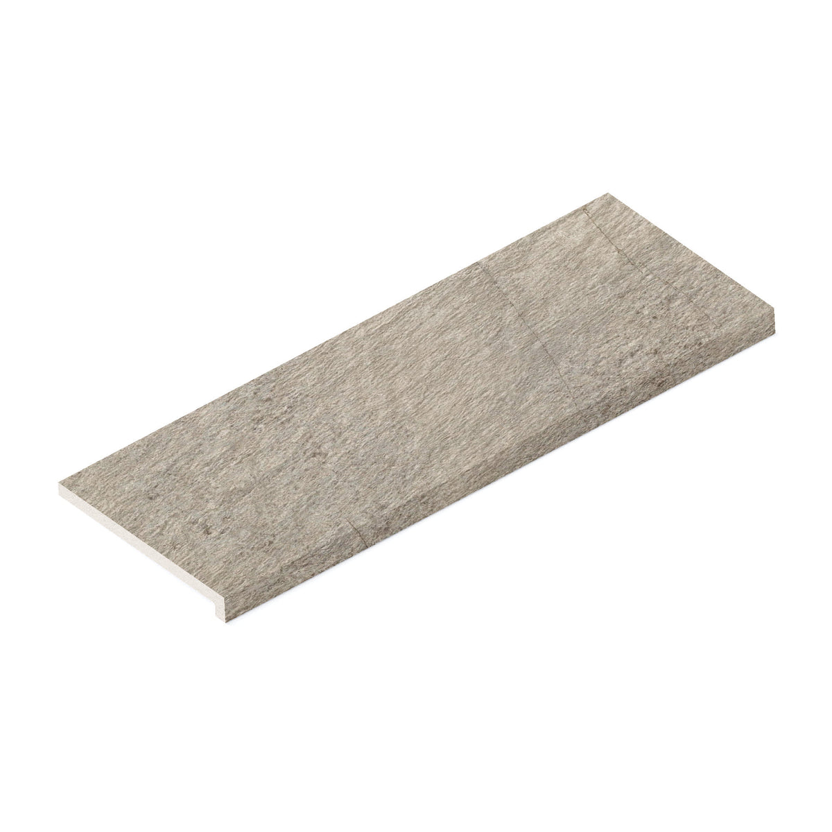 Margelle de piscine effet Pierre Quartzite Gris Argent 90x33x2 cm Bord Droit avec retombée Salvero