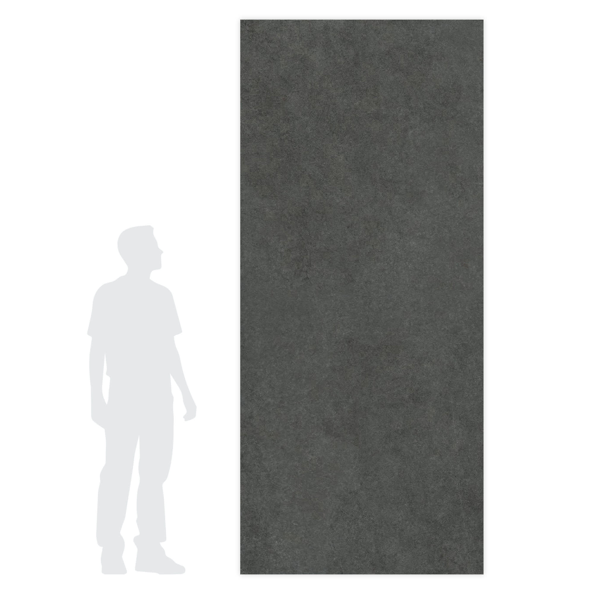 Carrelage effet Pierre Quartzite Gris Carbone 278x120x0,6 cm Mat Venturo - Mur intérieur