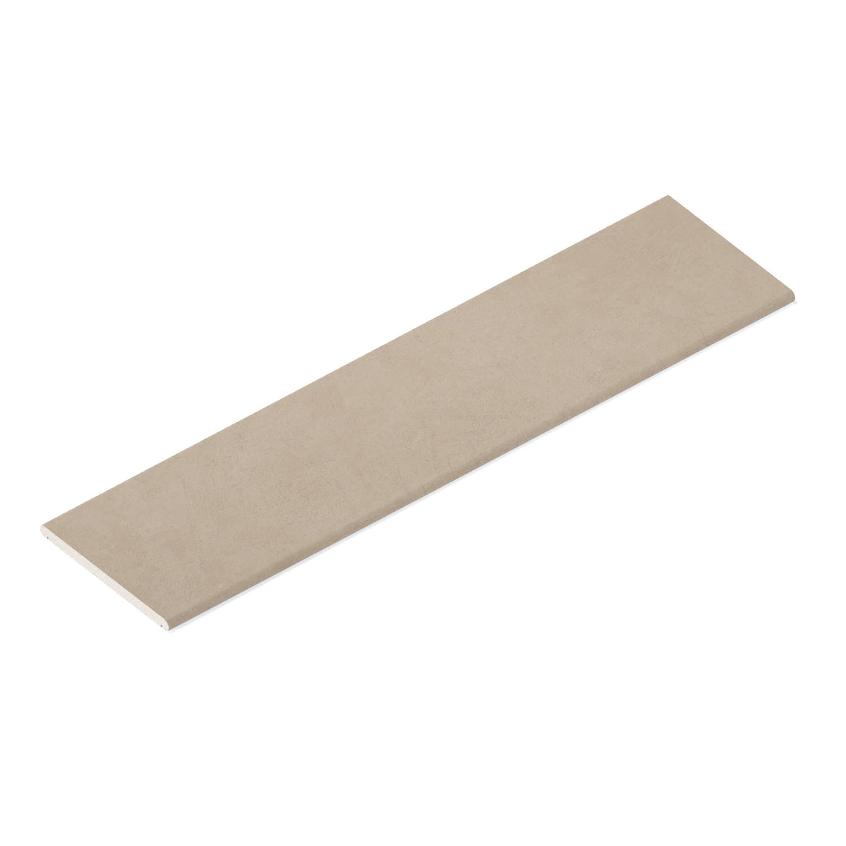 Couvertine effet Béton Grège 120x30x2 cm Bord 1/2 Rond Double Larmier Benzaro