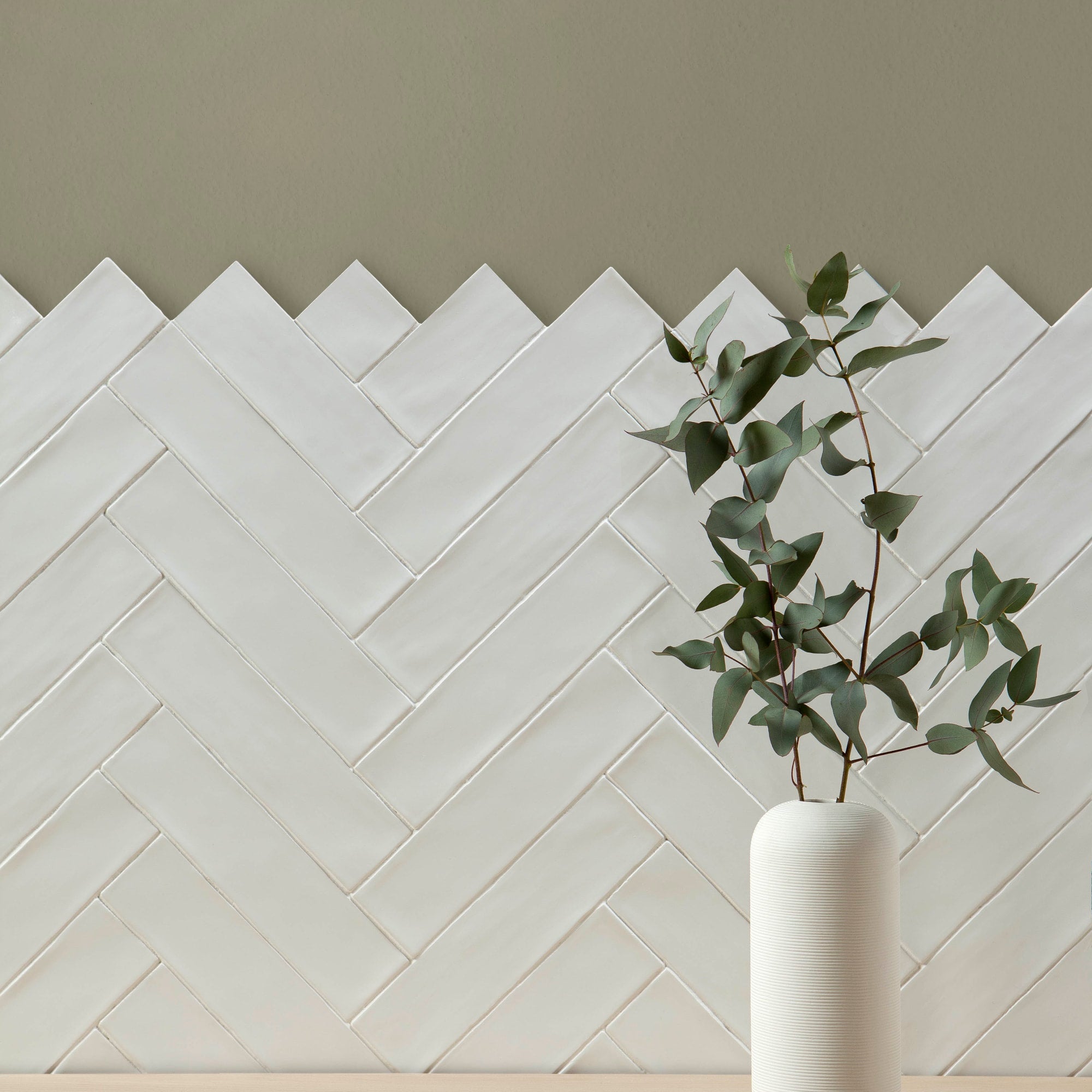 Carrelage effet Zellige Blanc 30x7,5x0,82 cm Mat Novaril - Mur intérieur