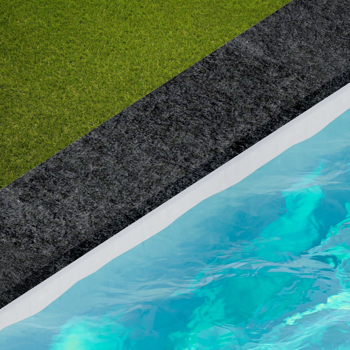 Margelle de piscine effet Pierre Quartzite Gris Dark 120x33x2 cm Bord Droit avec retombée Teravio