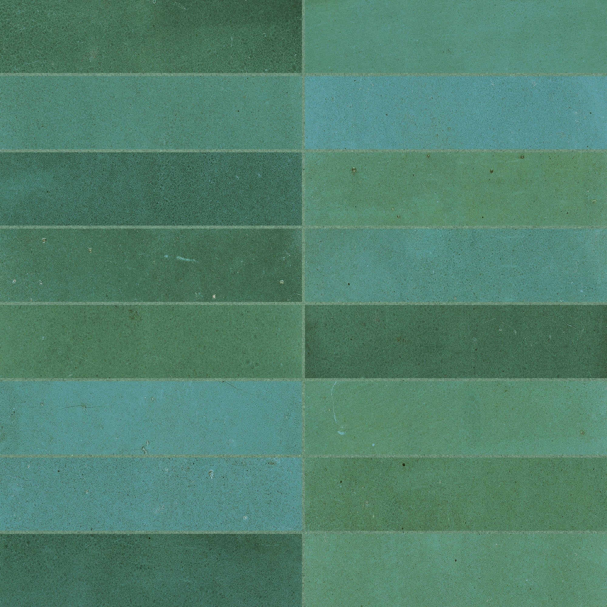 Carrelage effet Zellige Vert 20x6,5x0,85 cm Mat Serinor - Mur intérieur