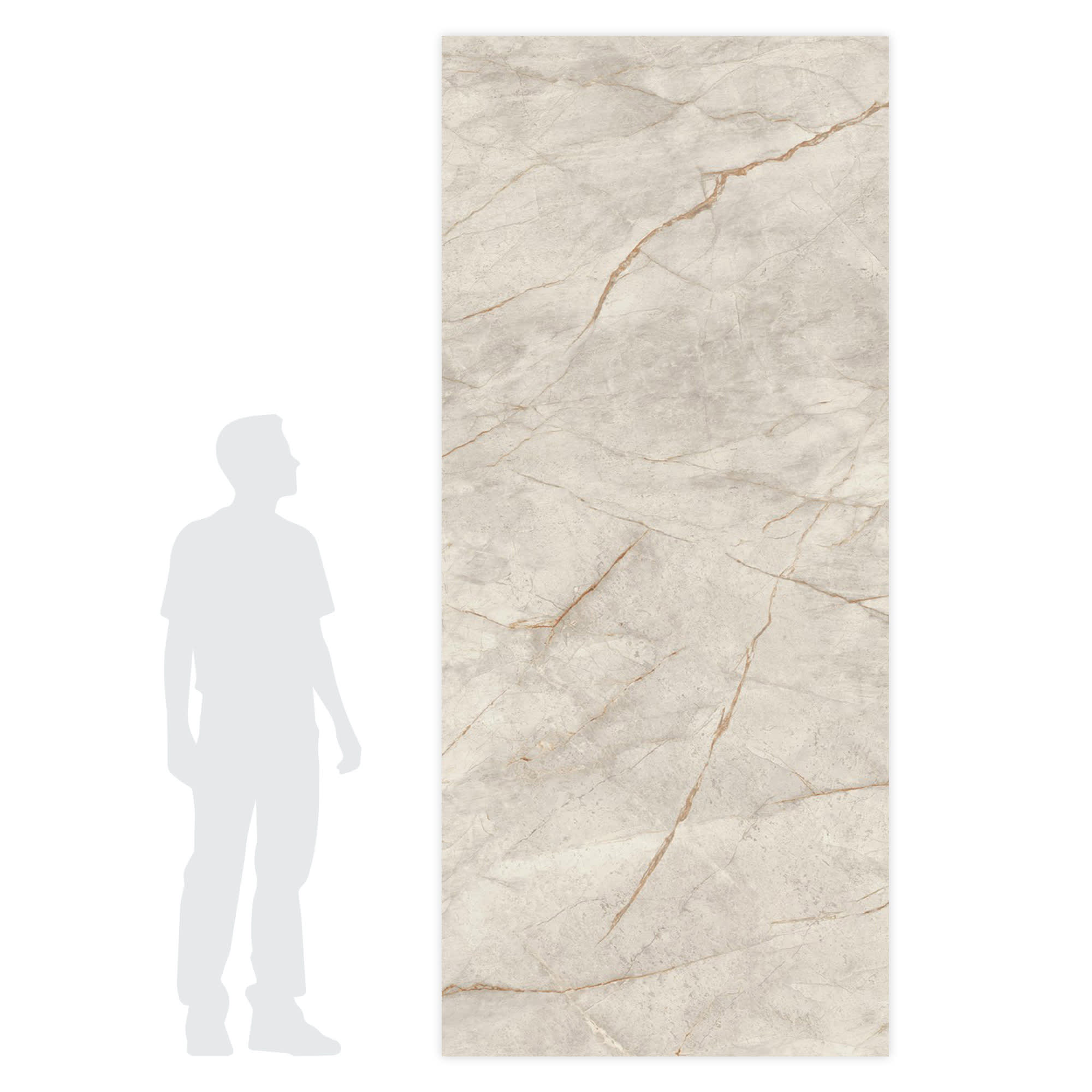Carrelage effet Marbre Blanc Himalaya 278x120x0,6 cm Silk Sorvella - Mur intérieur
