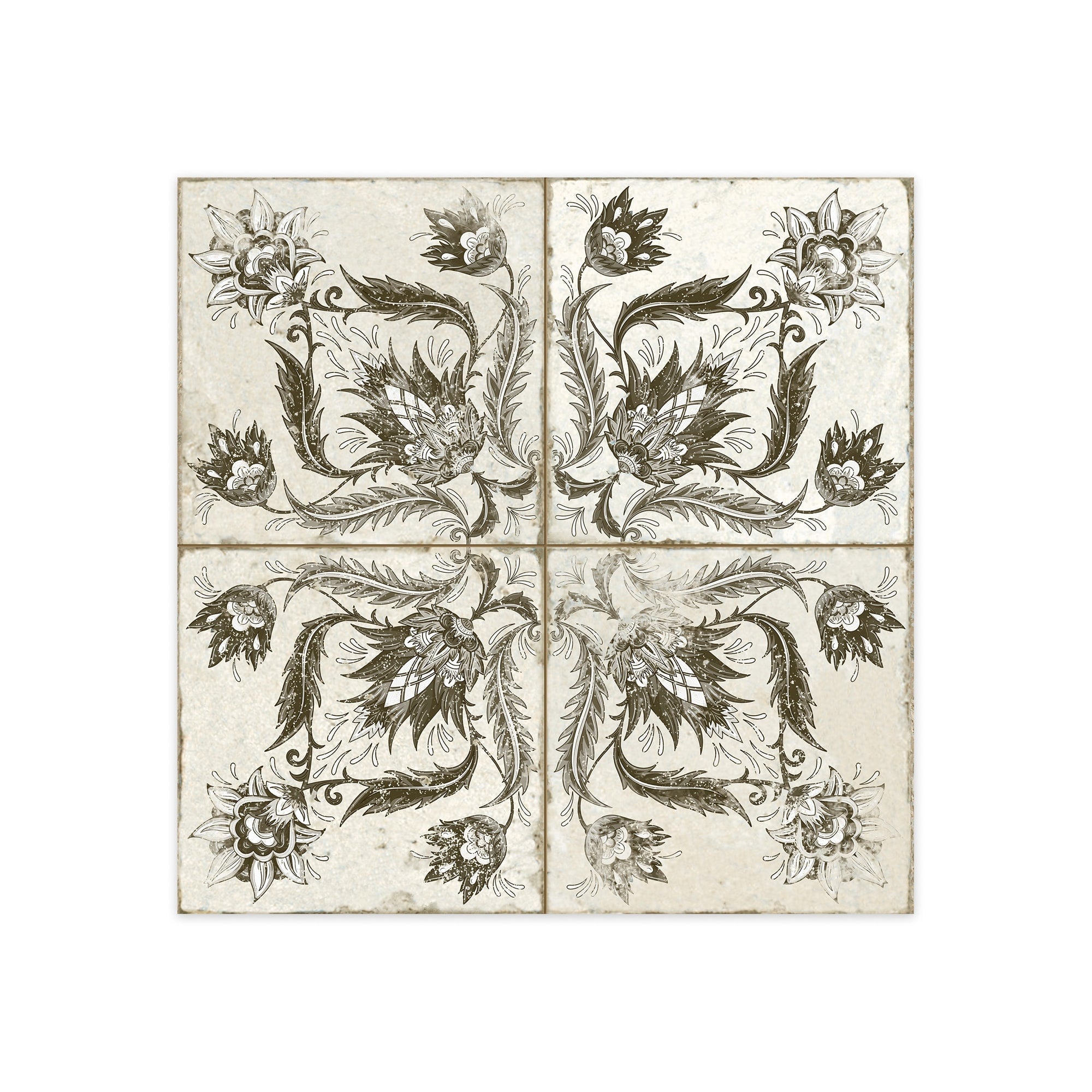 Carrelage Vintage Noir Leptis 45x45x0,95 cm Camoria - Sol et mur intérieur