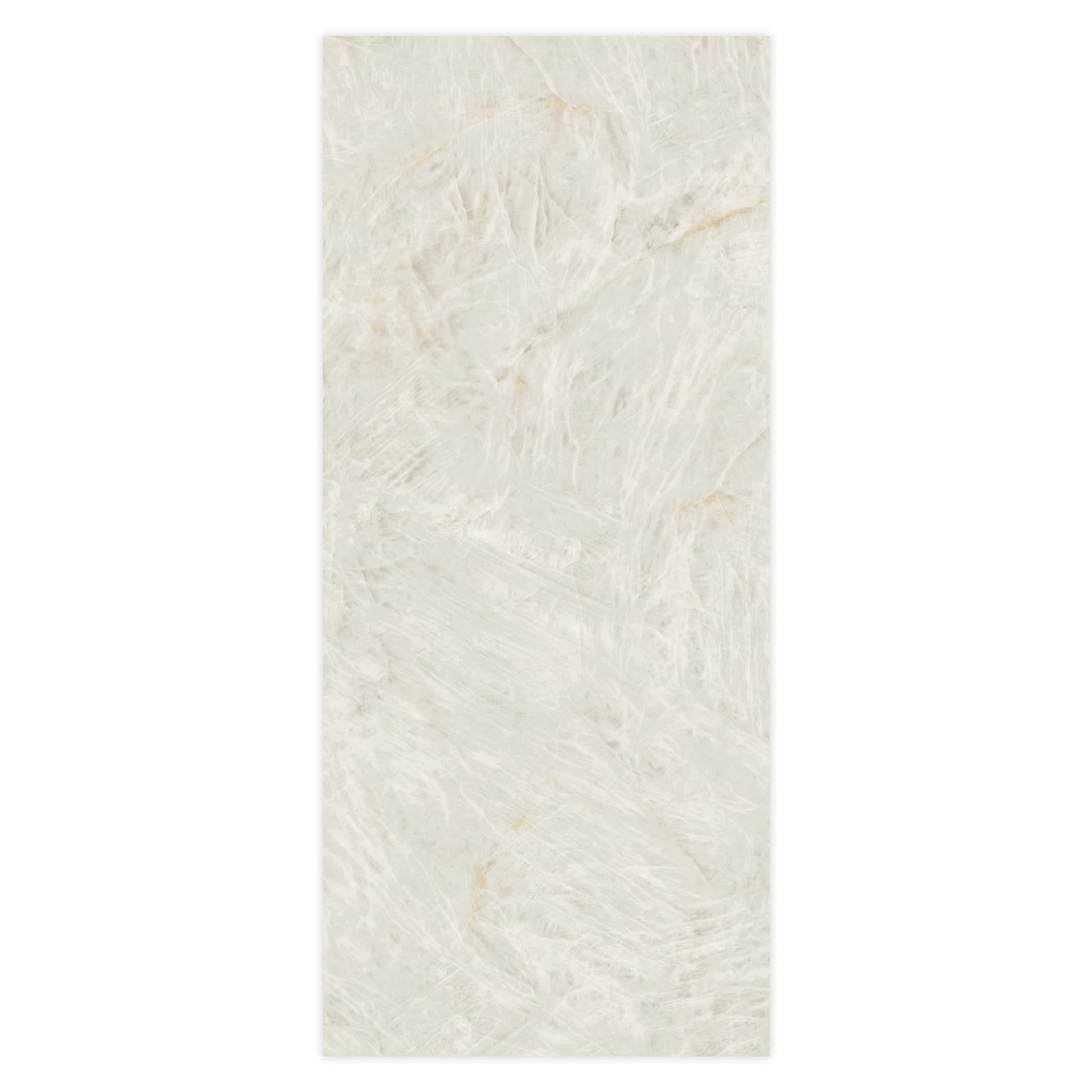 Carrelage effet Marbre Blanc Opale 278x120x0,6 cm Brillant Florenza - Mur intérieur
